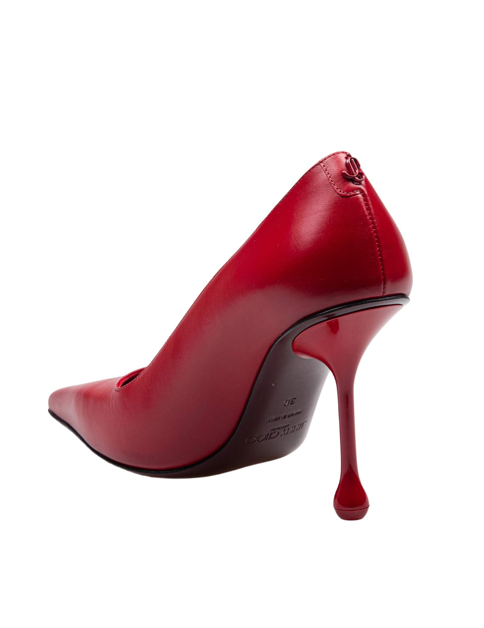 JIMMY CHOO RUBY RED LEATHER DÉCOLLETÉ