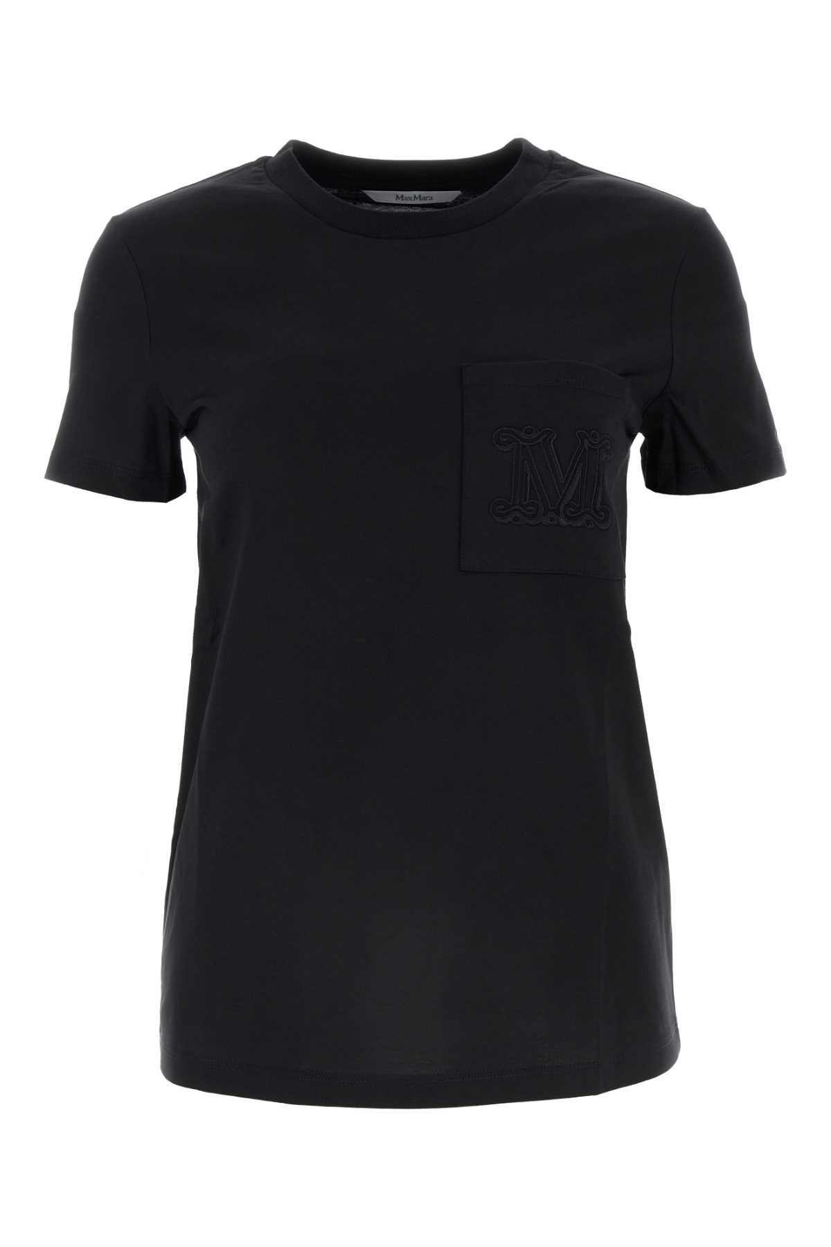 Shop Max Mara Black Cotton Papaia T-shirt In Nero