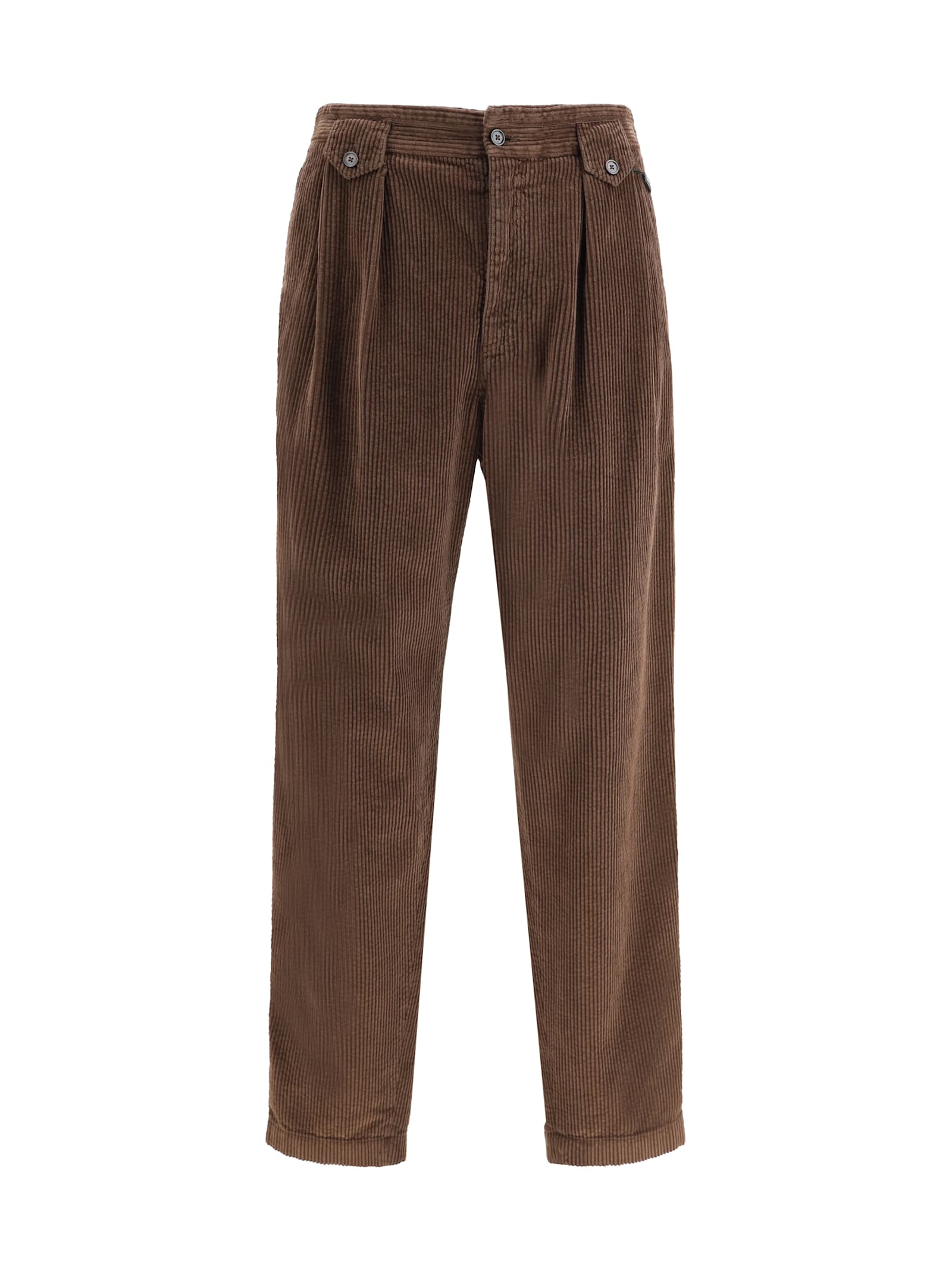 Dolce & Gabbana Men Corduroy Pants In Brown