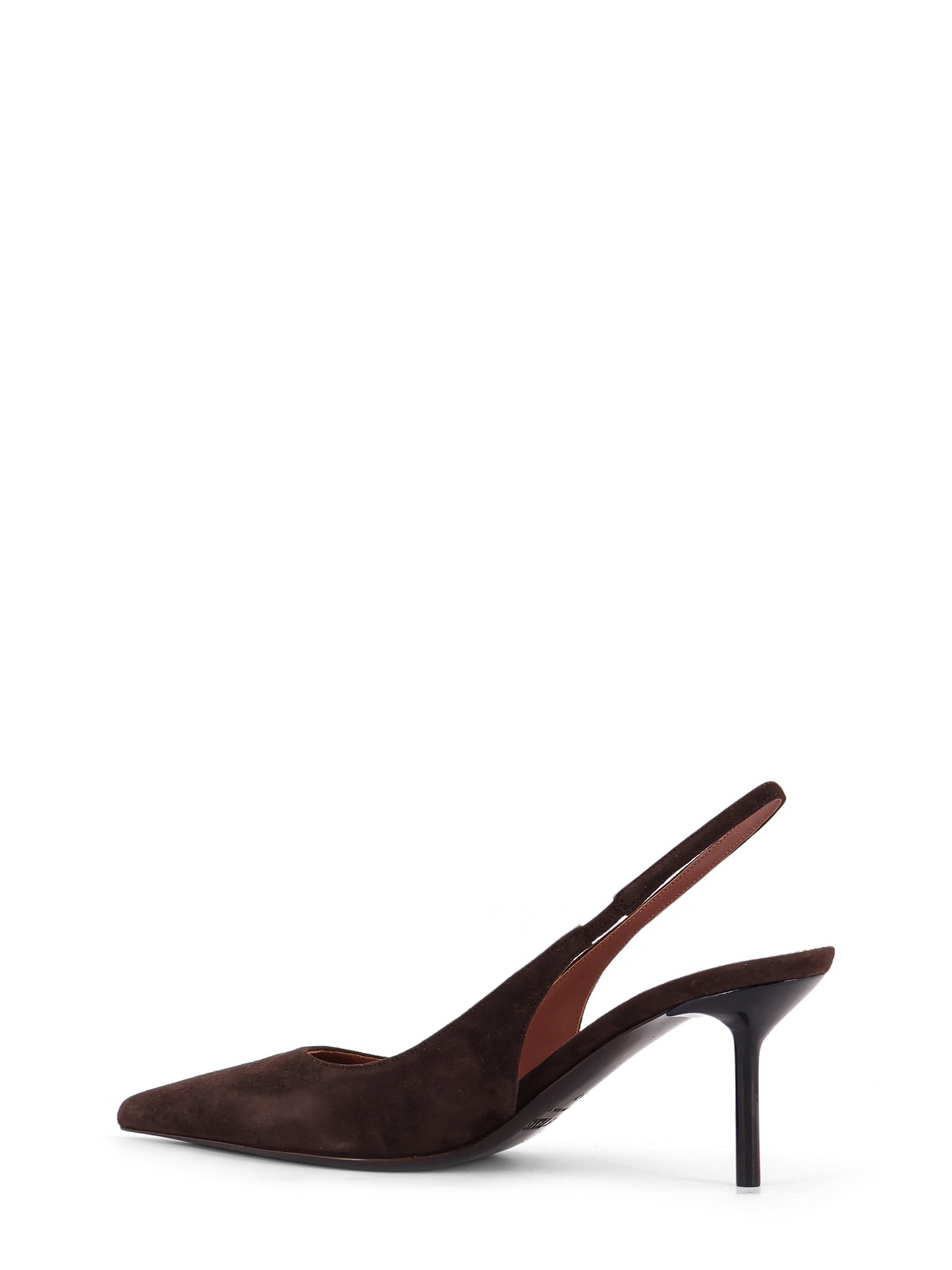 Paris Texas Lidia Suede Slingback Stiletto Heel In Brown