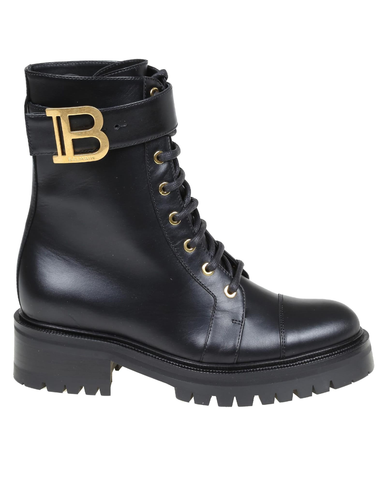 Buy Balmain Ranger Boot In Black Leather online, shop Balmain shoes with free shipping