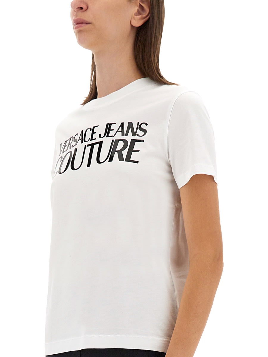 Versace Jeans Couture T-shirt With Logo In White