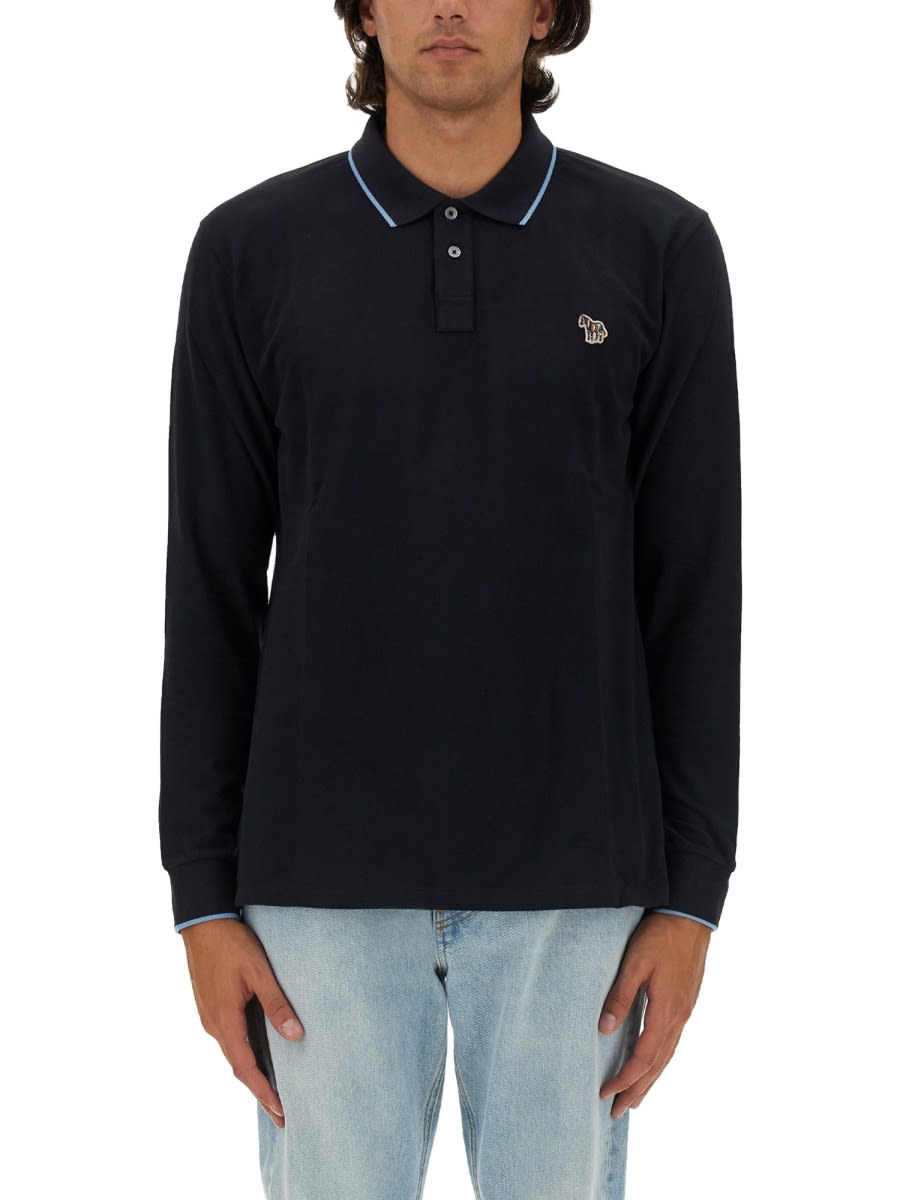 Polo Shirt With Zebra Patch