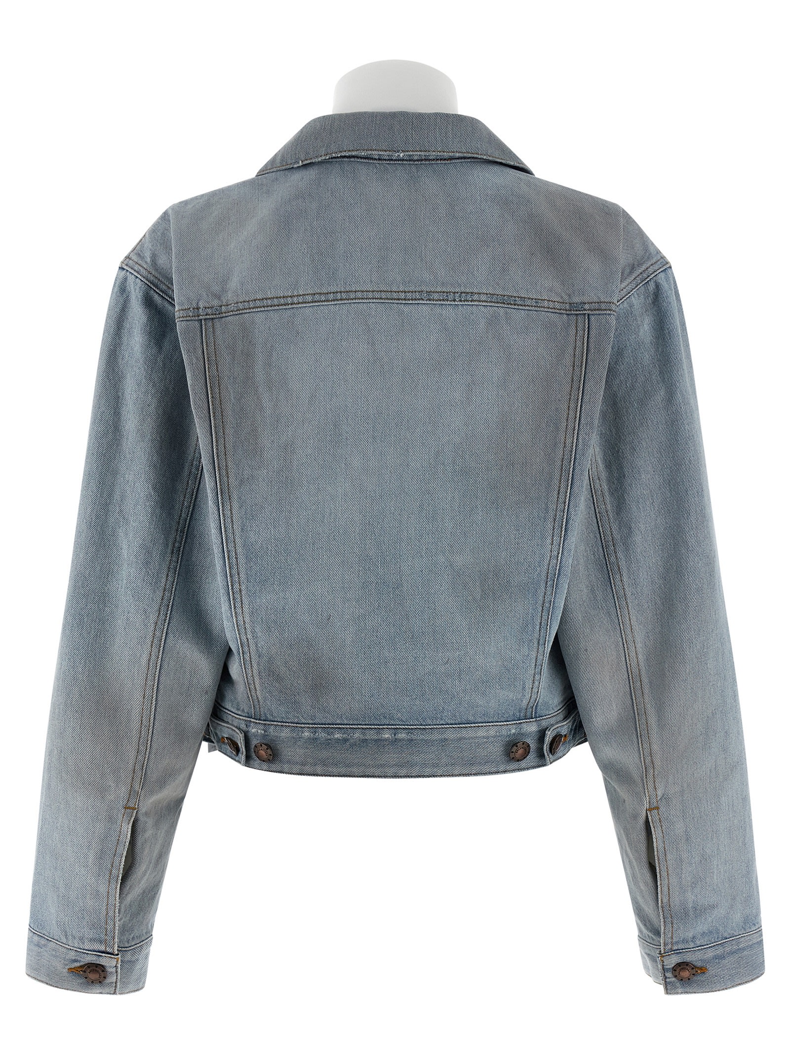 Balenciaga Double Layer Jacket Puffer Jackets Light Blue In Blue