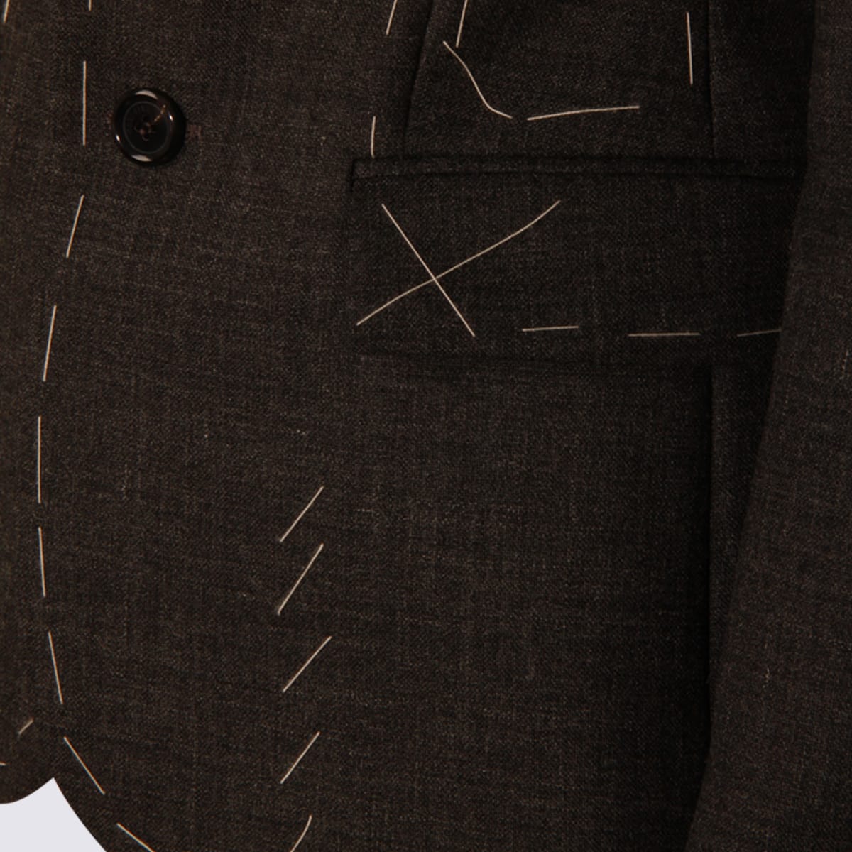 Moschino Tailored Jacket Notched Lapels In Brown