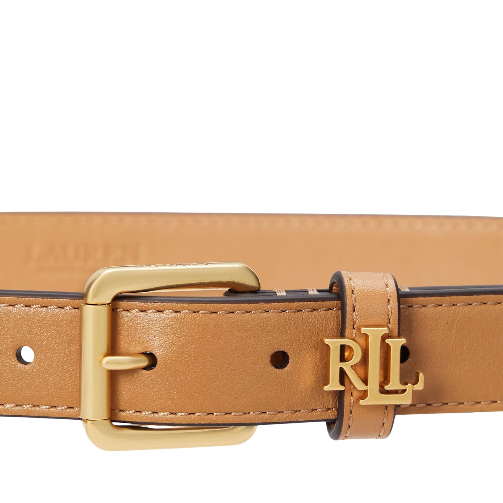 Ralph Lauren Lgo Kpper 25 Belt Skinny In Buff