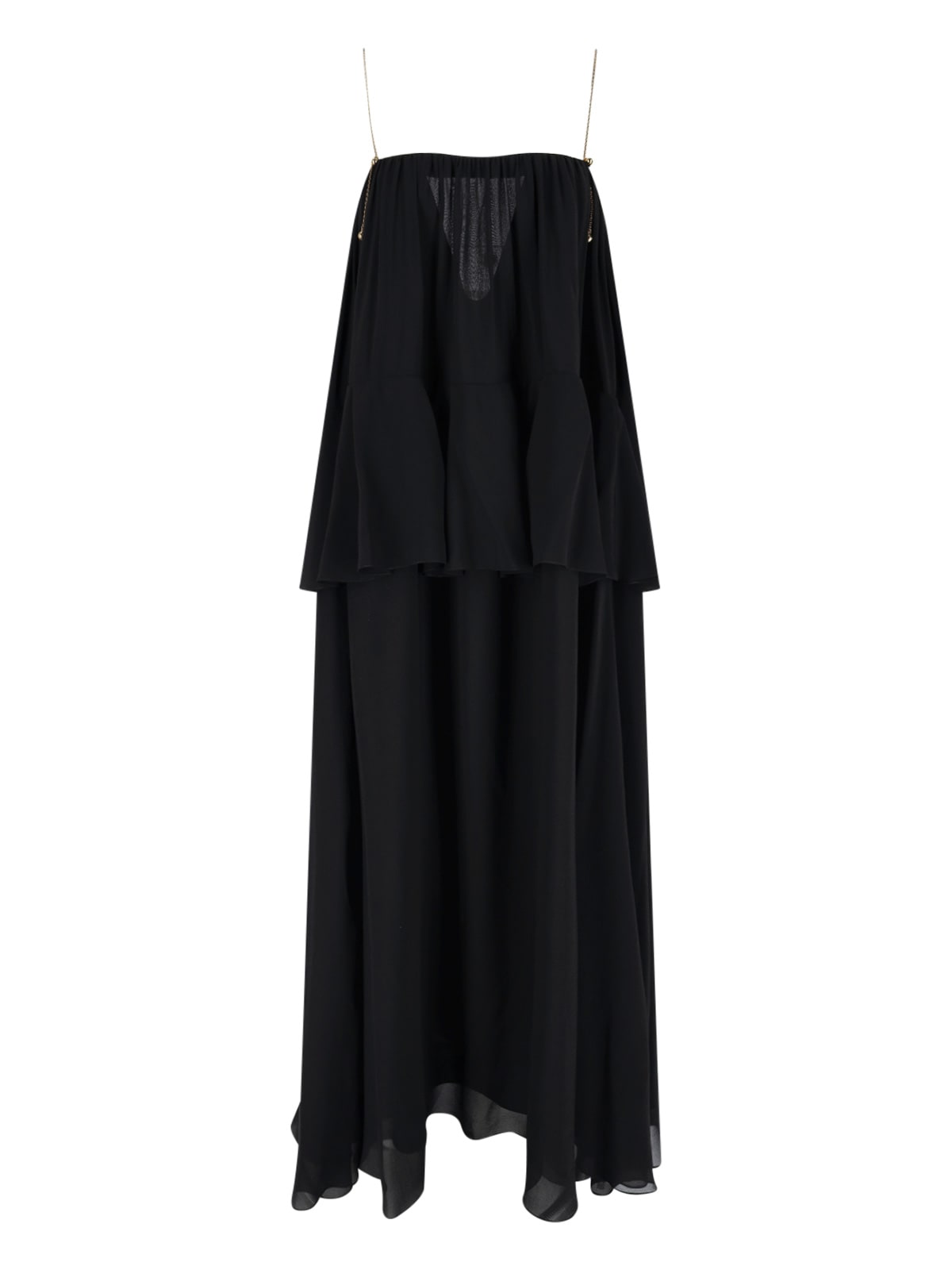 Chloé Silk Maxi Dress In Black
