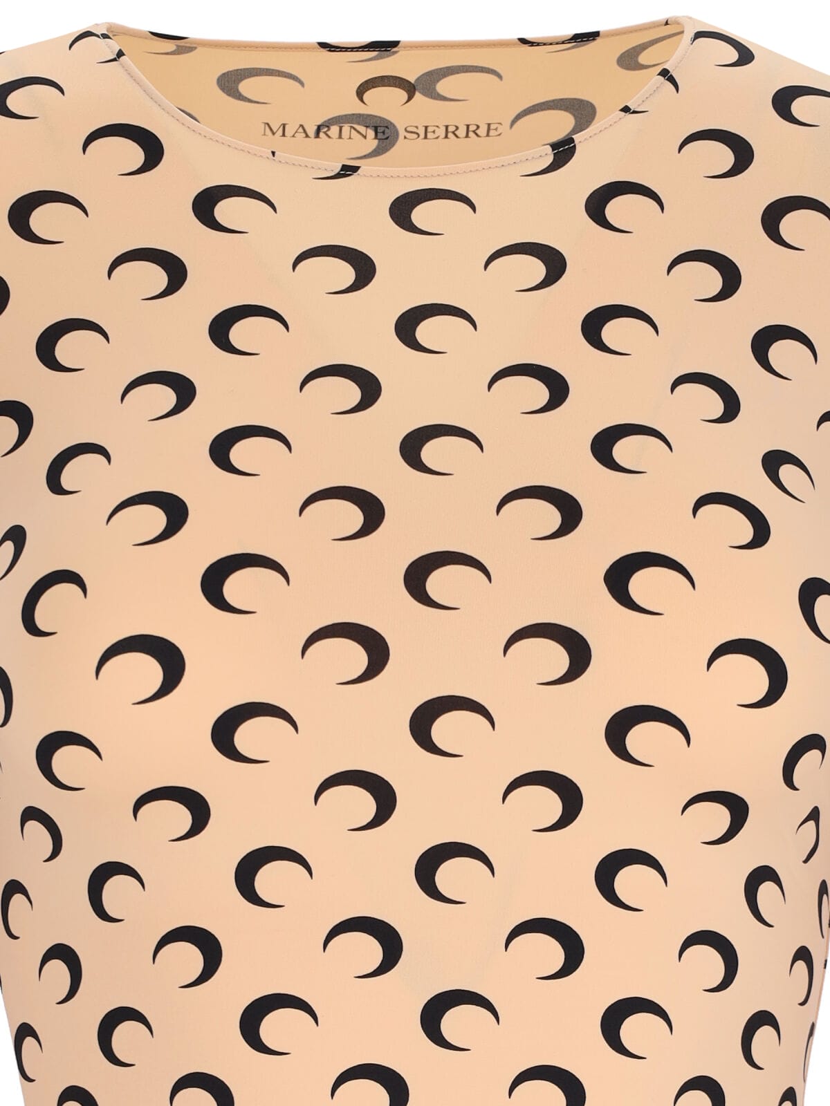 Marine Serre Recycled Moon Jersey Crewneck In Tan In Neutral