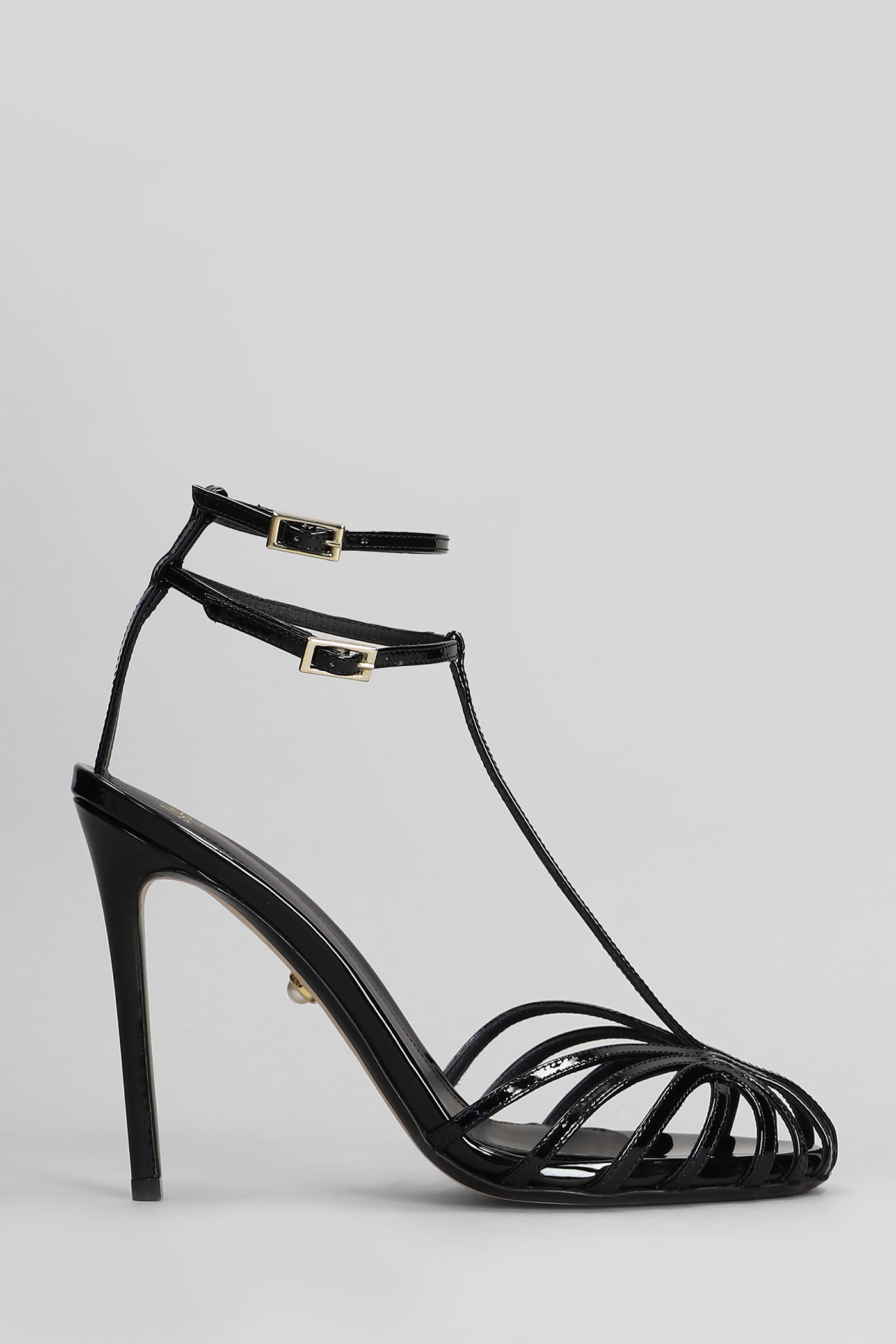 Stella 110 Sandals In Black Patent Leather