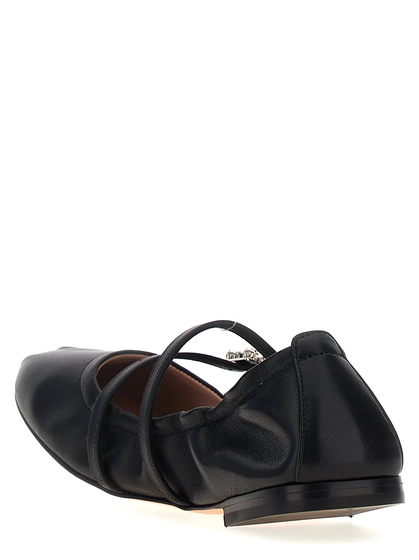 Shop Roger Vivier Jewel Strap Ballet Flats In Black