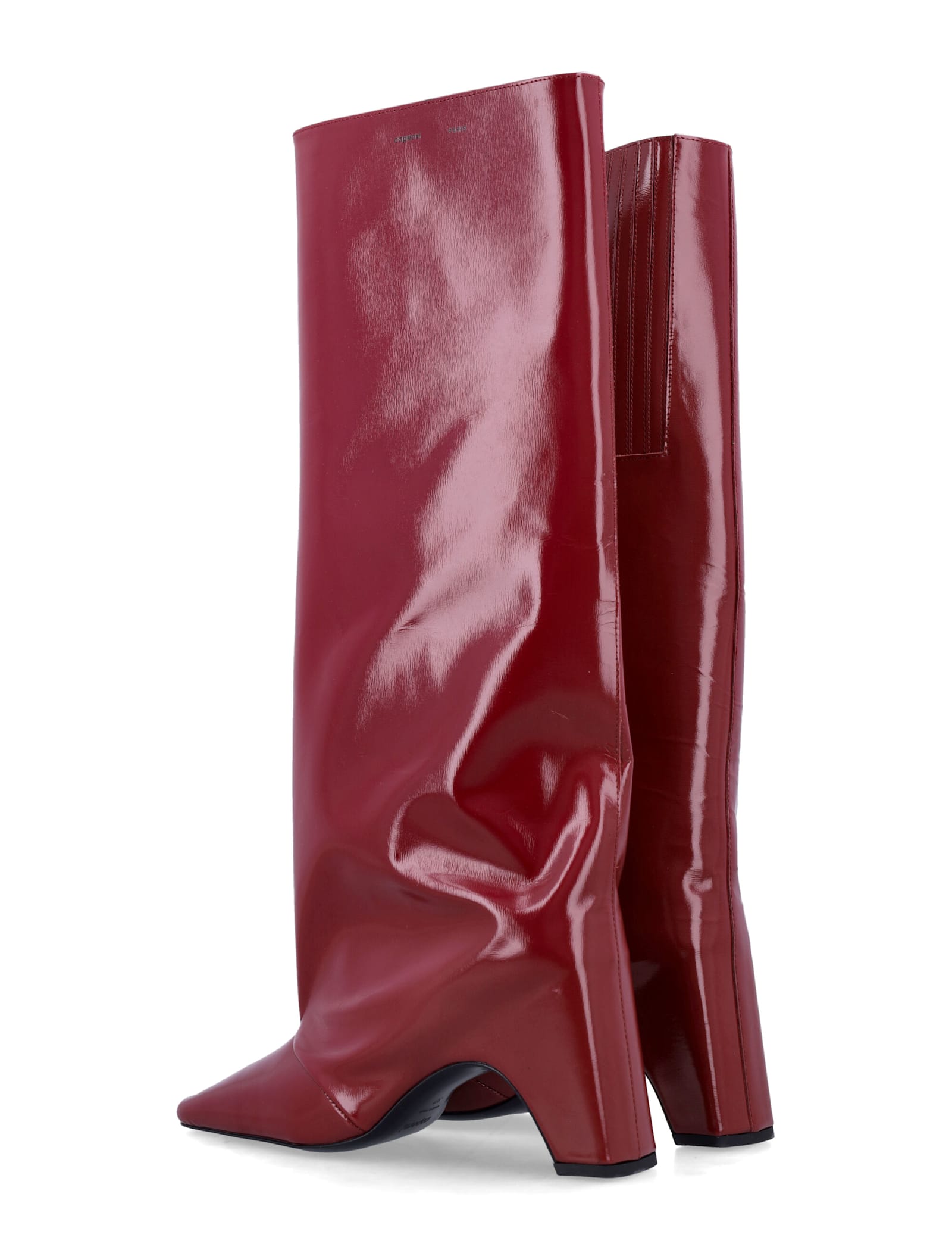 Shop Coperni Bridge Boot In Burgundy Red