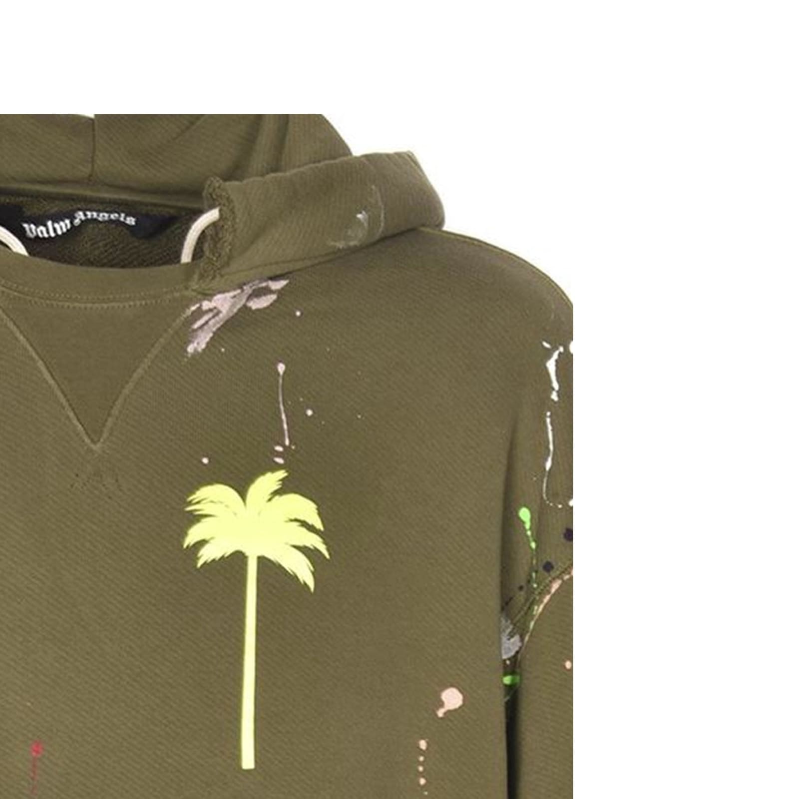 Shop Palm Angels Printed Sweatshirt In Green