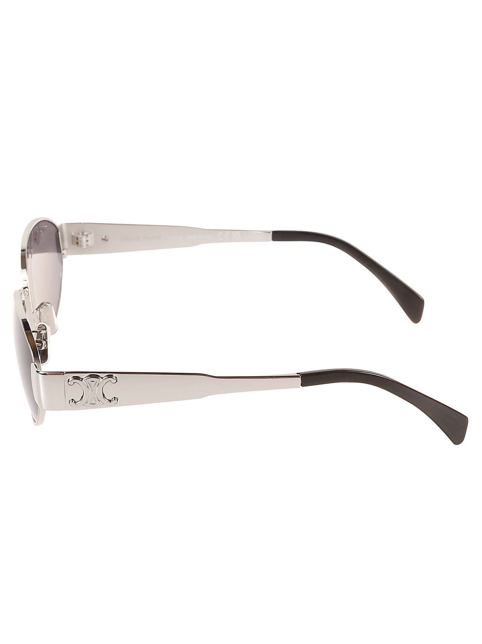 Celine Cl40235u Metal Triomphe 28e Oro Rosa Sunglasses In 16a - Black