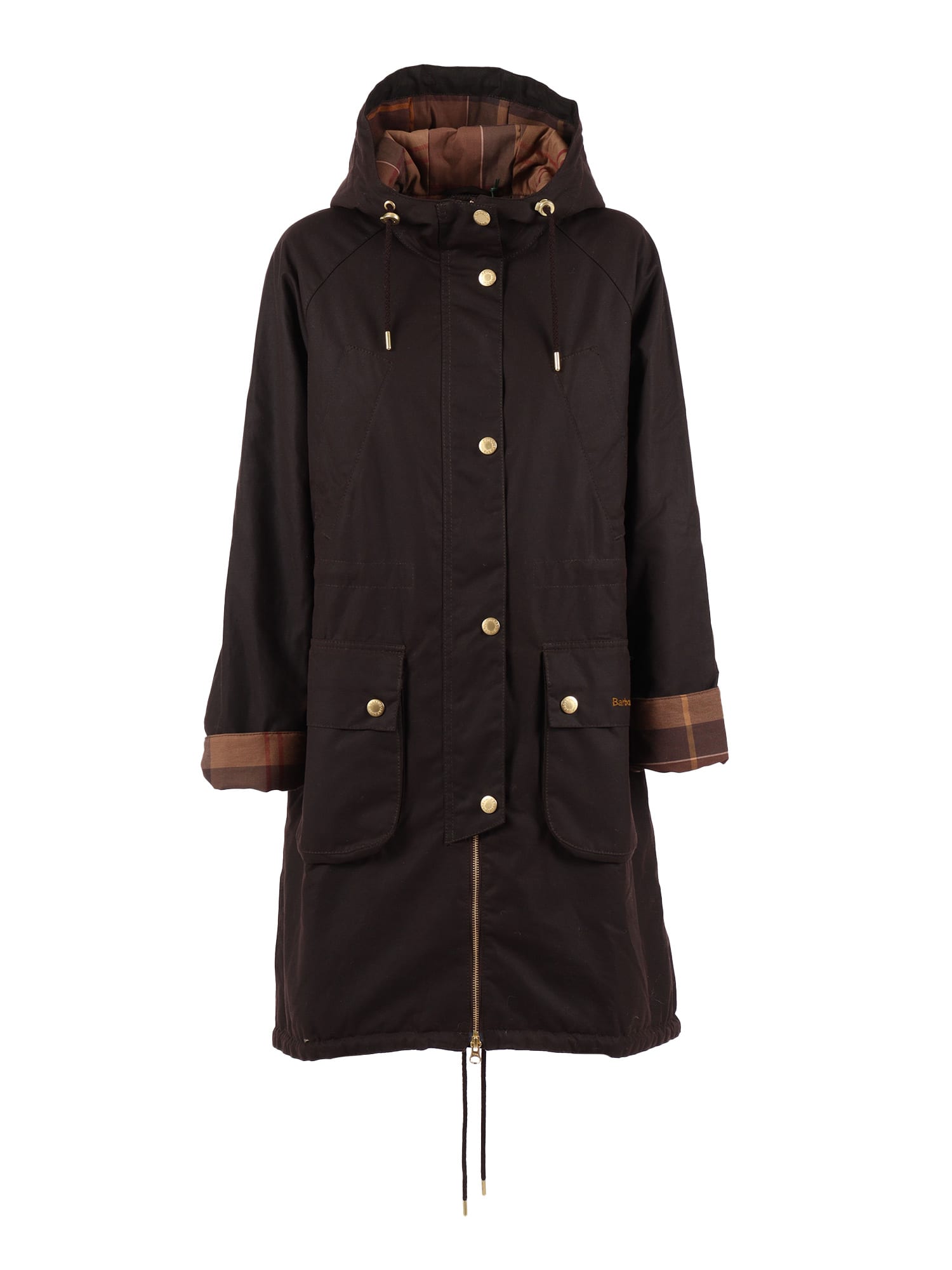 Barbour Marcy Wax Parka In Brown