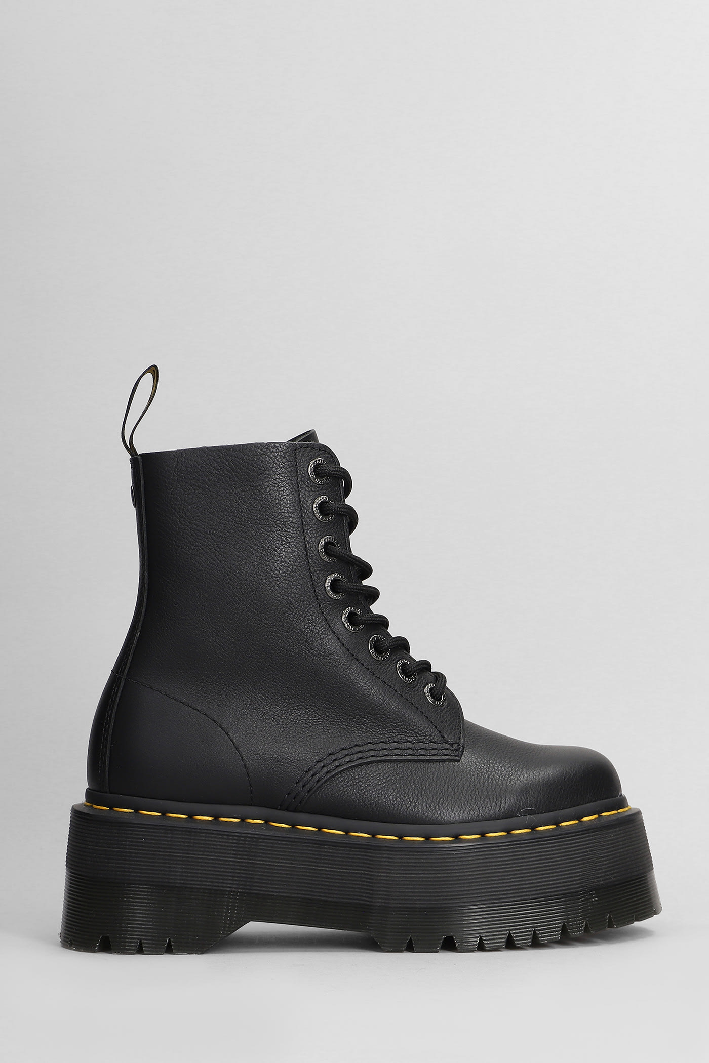 Shop Dr. Martens' 1460 Pascal Max Combat Boots In Black Leather