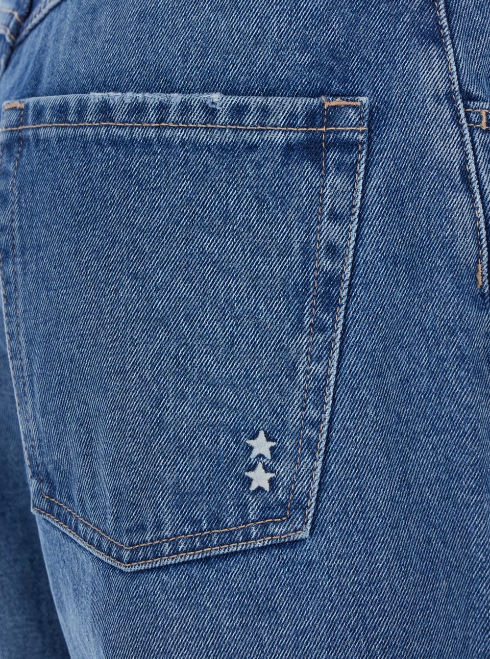 Icon Denim Poppy Blue Jeans With Medium Rise And Logo Patch On The Rear In Denim Woman In Blue