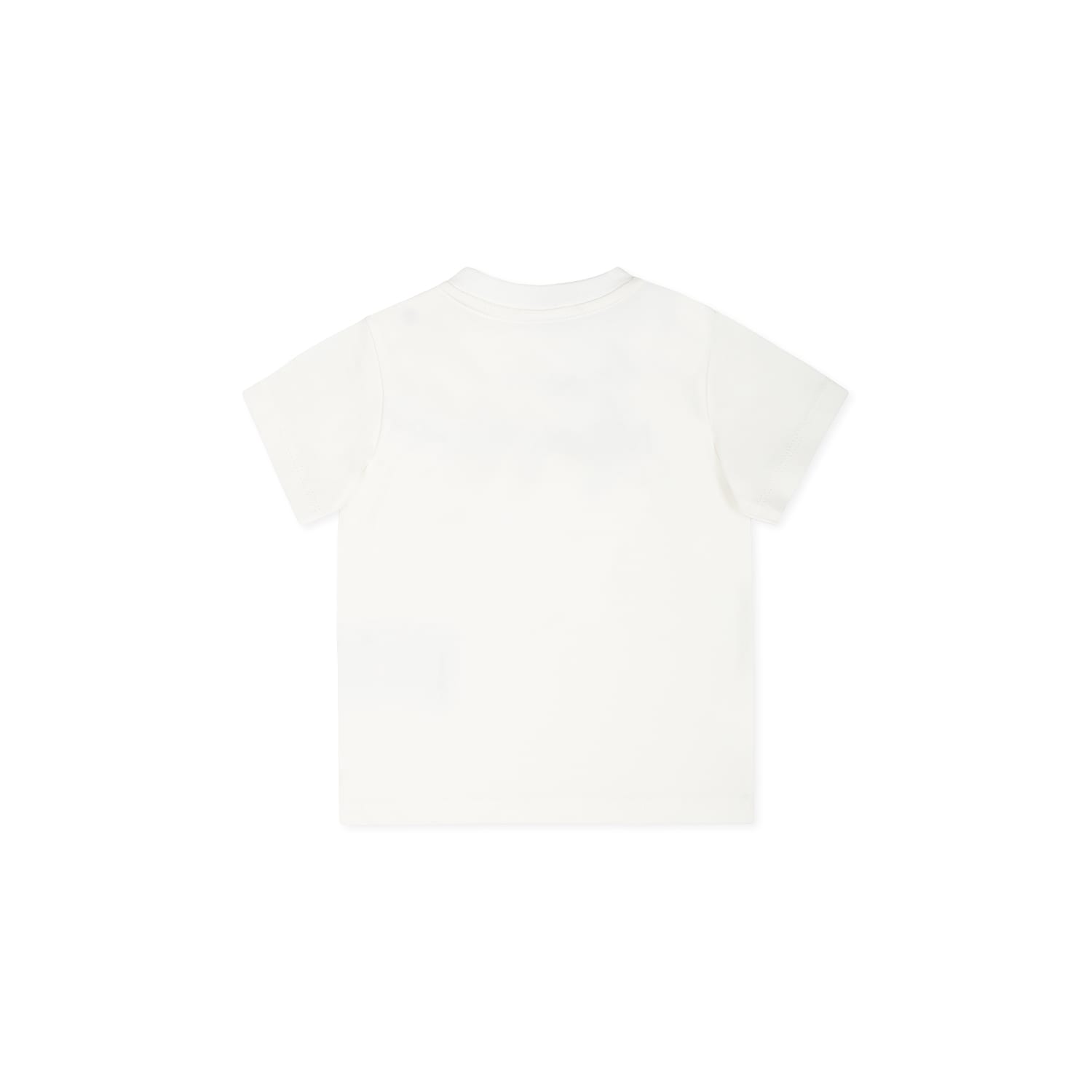 Shop Moncler White T-shirt For Babykids With Logo