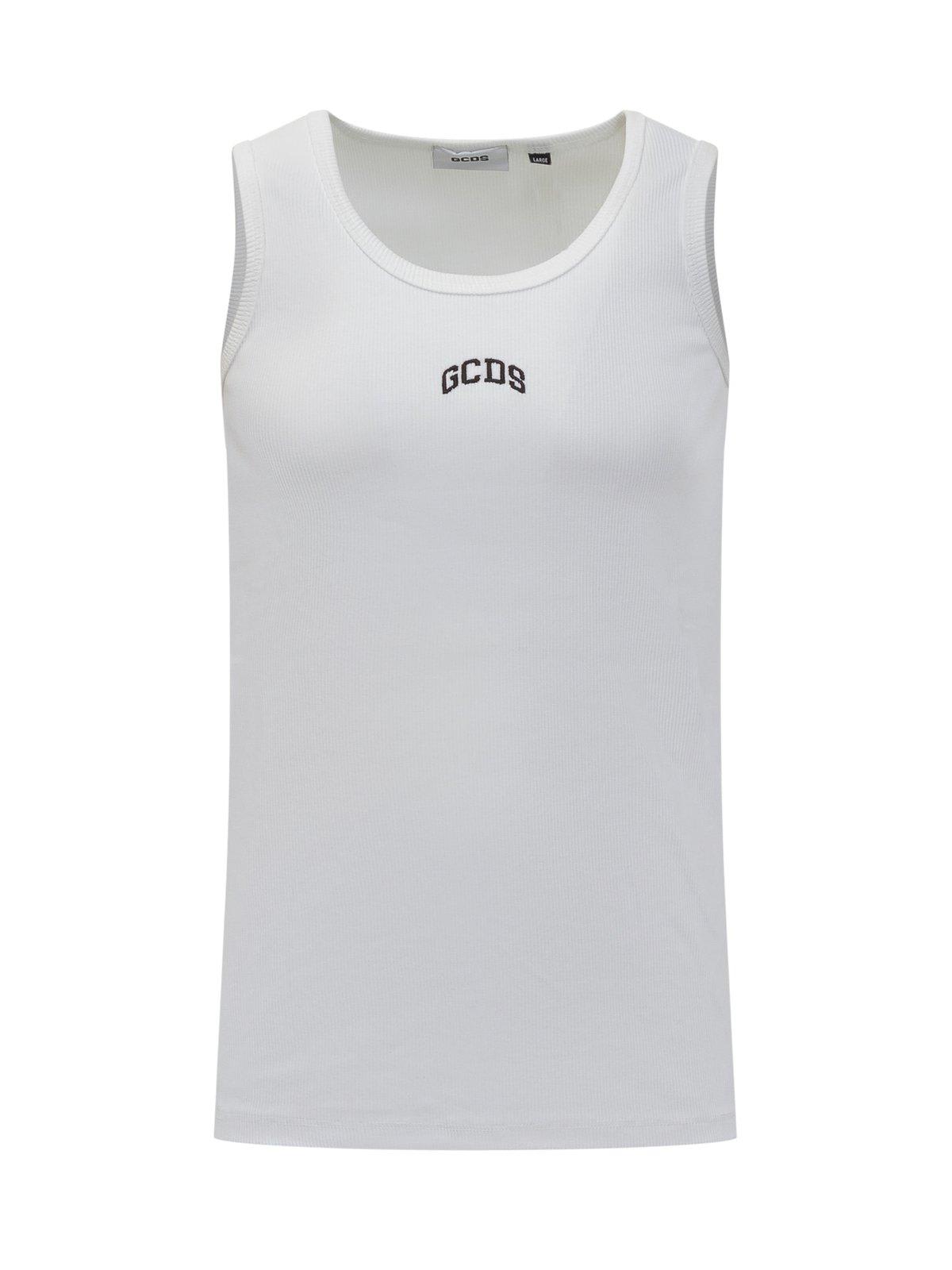 Logo-embroidered Sleeveless Tank Top