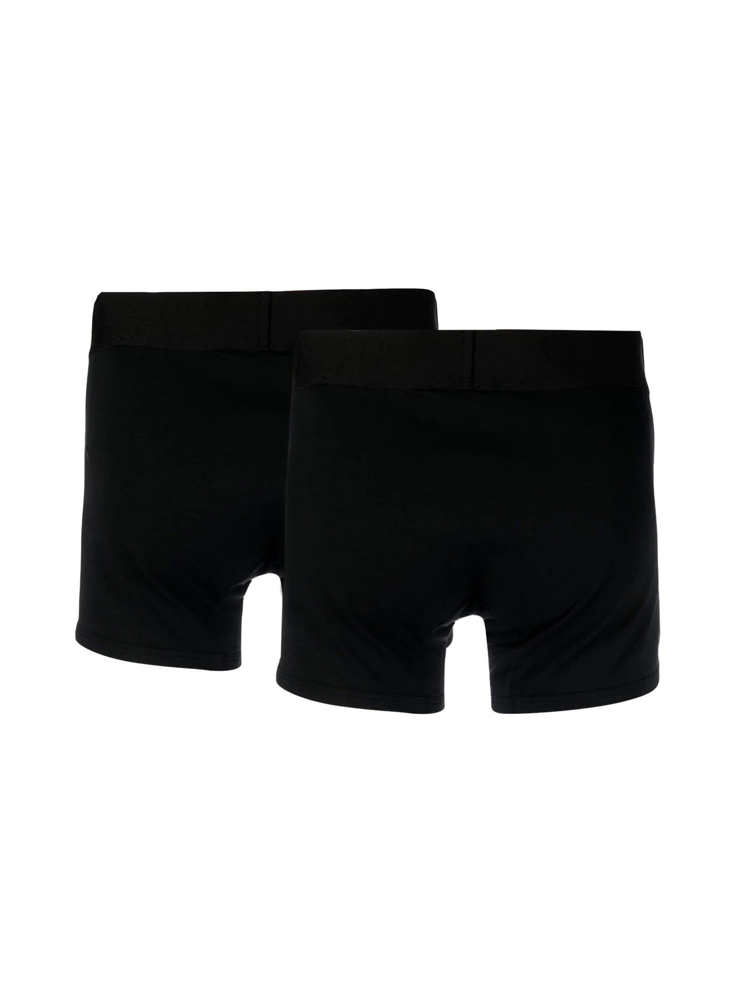 Palm Angels Men's Set Of Two Cotton Boxers | Size Small | Pmuh001c99fab0020110 Color Whiteblack In Black