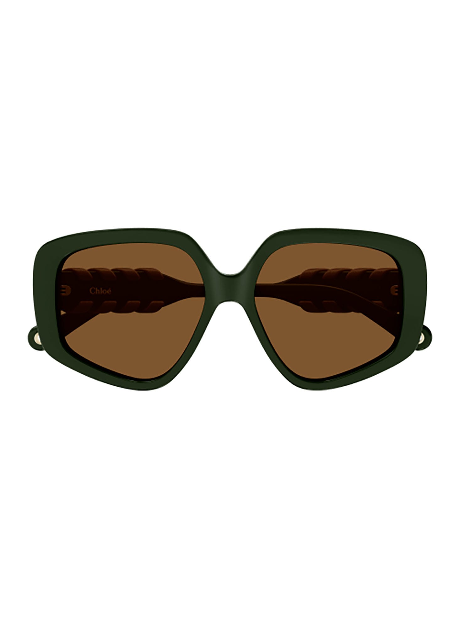 Chloé Ch0210s Sunglasses In Green Green Brown