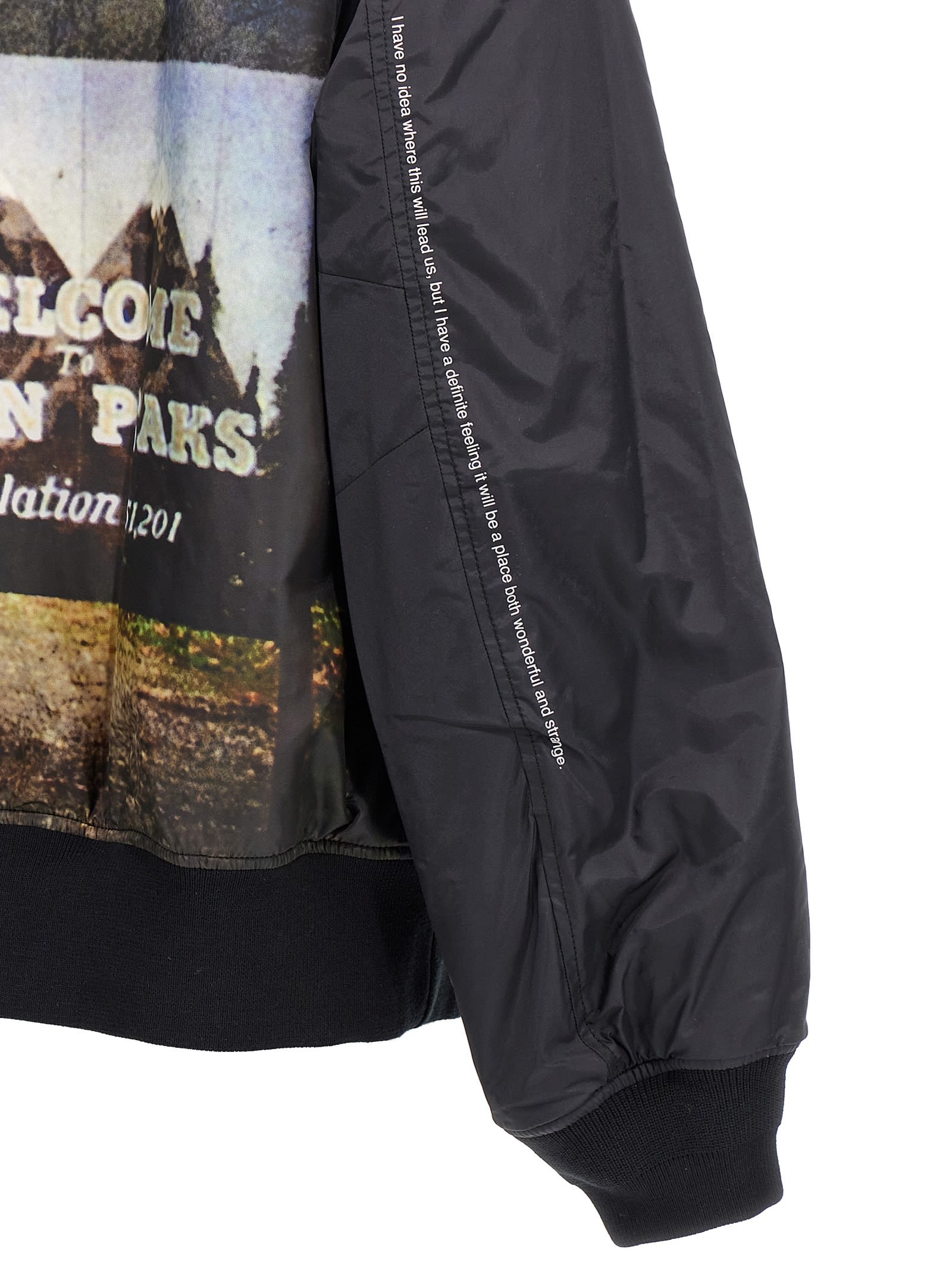 Shop Undercover Twin Peaks Bomber Jacket In Black