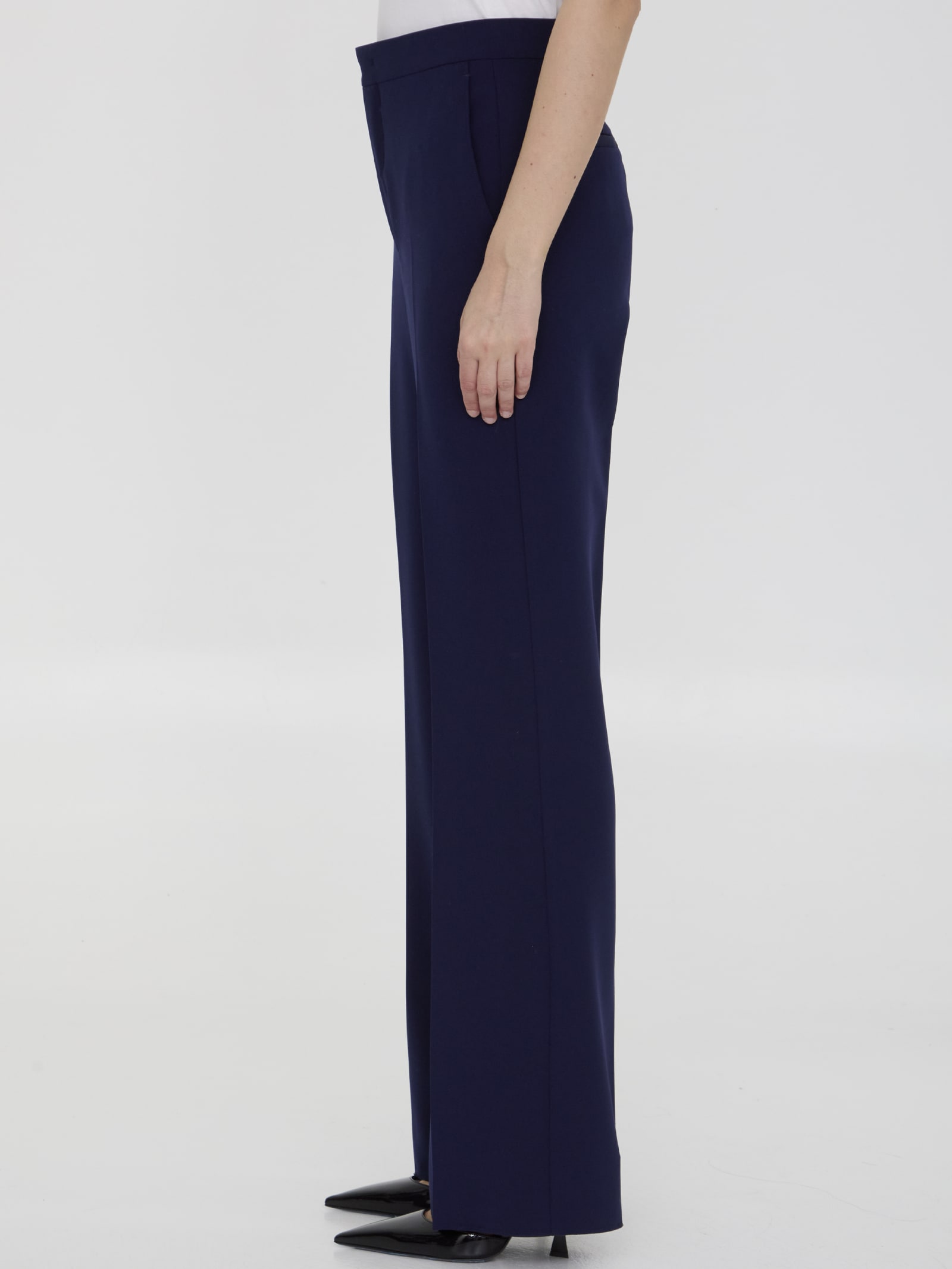 Shop Tagliatore Adima Trousers In Blue