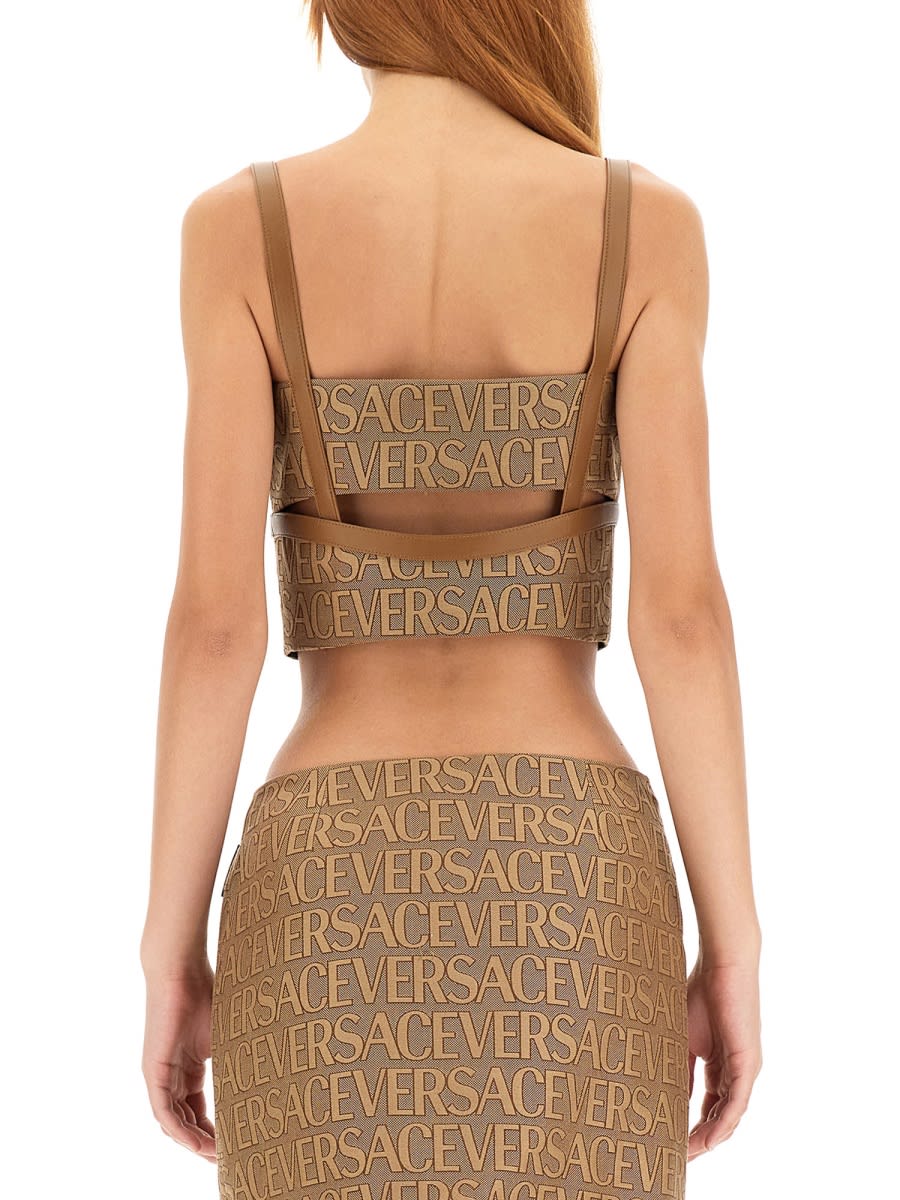 Shop Versace Top A Bust. In Brown