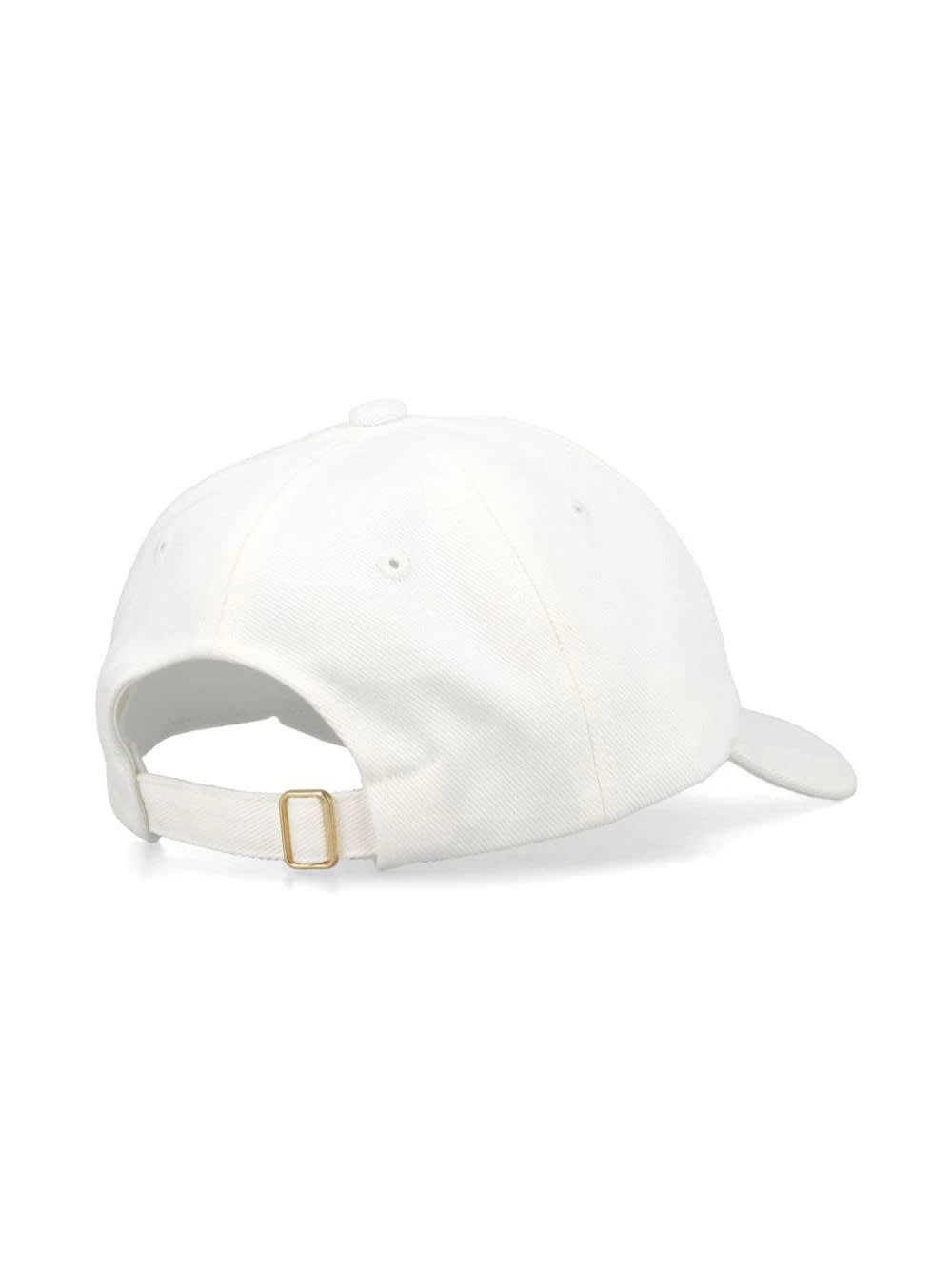 Shop Casablanca White Baseball Hat With Front Logo