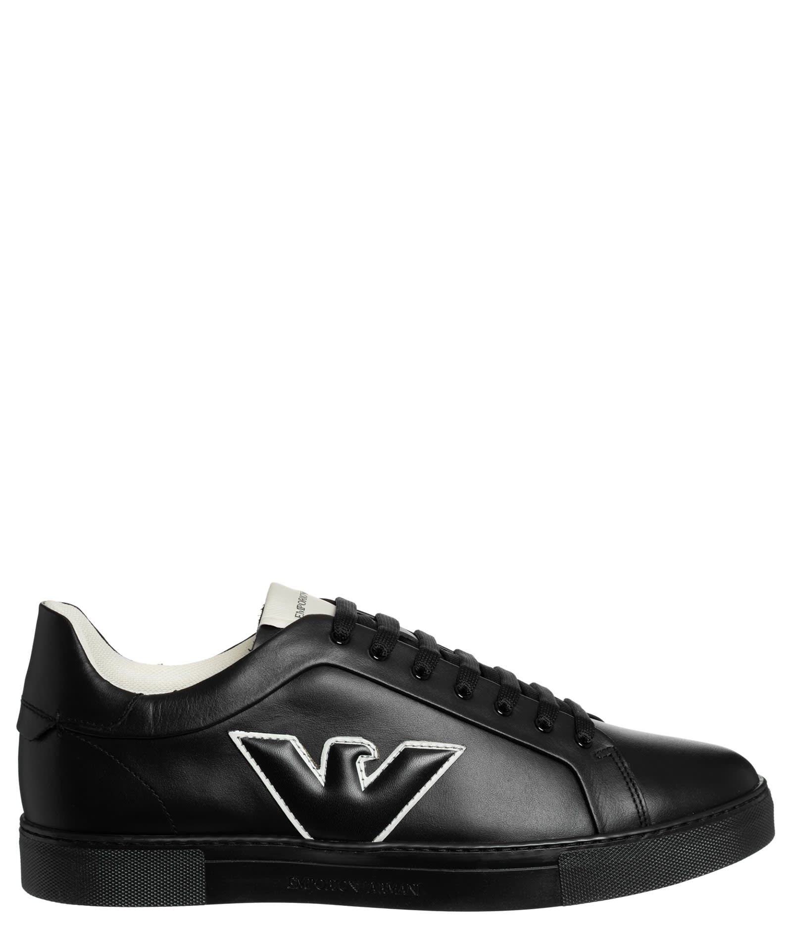 EMPORIO ARMANI LEATHER SNEAKERS