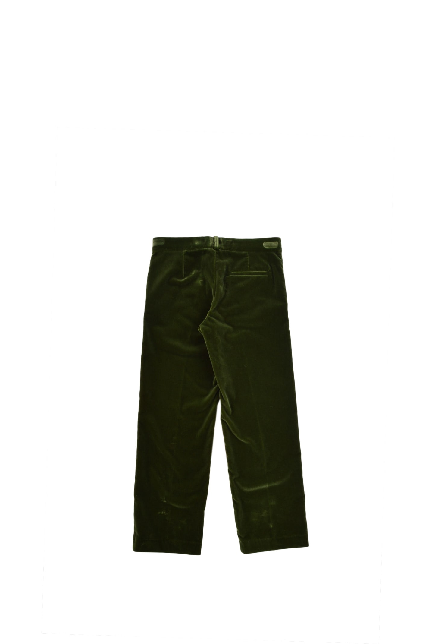 Shop Gucci Cotton Velvet Trousers In Green