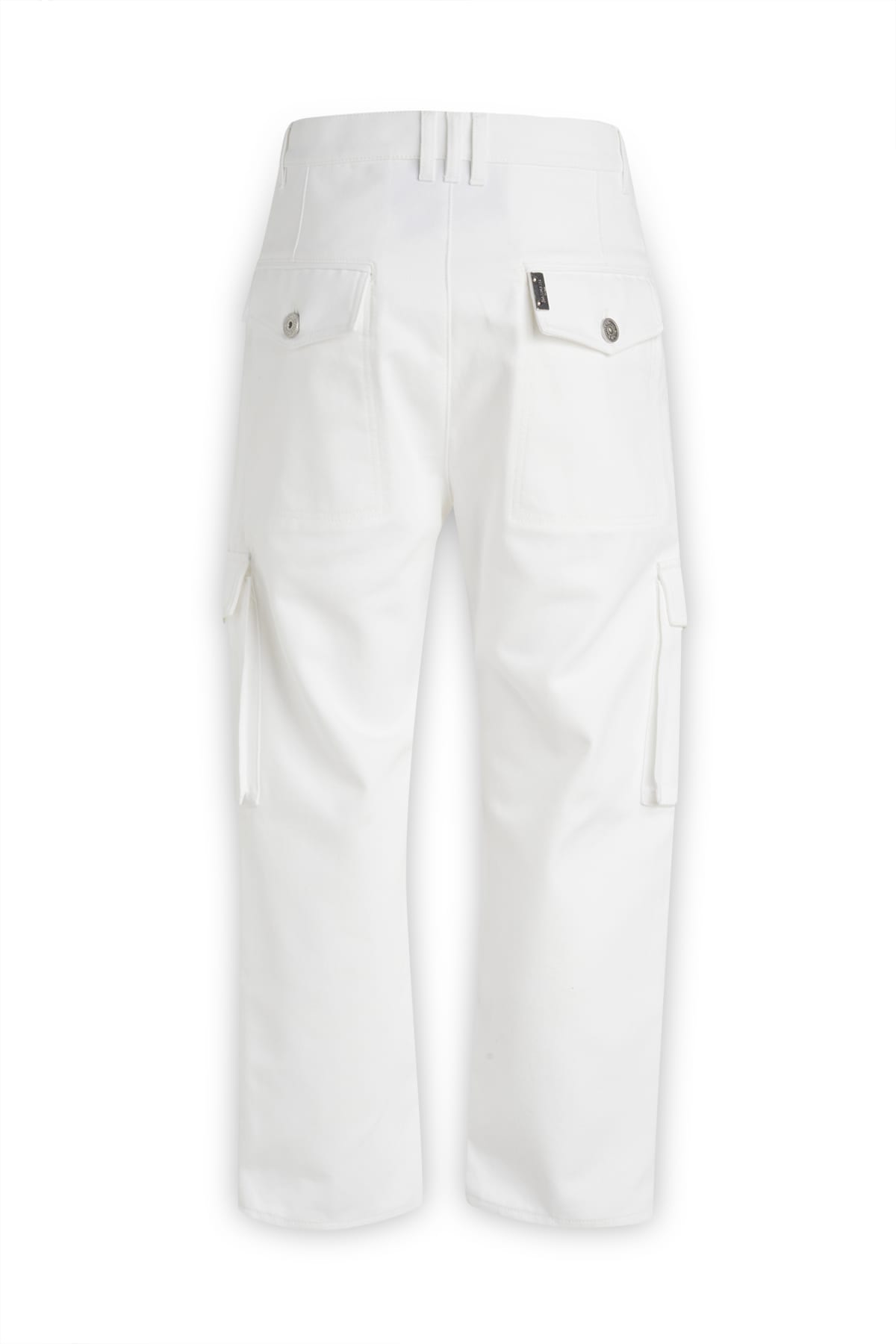 Balmain Cargo Trousers With Belt Loops And Metal Hardware In 0fa