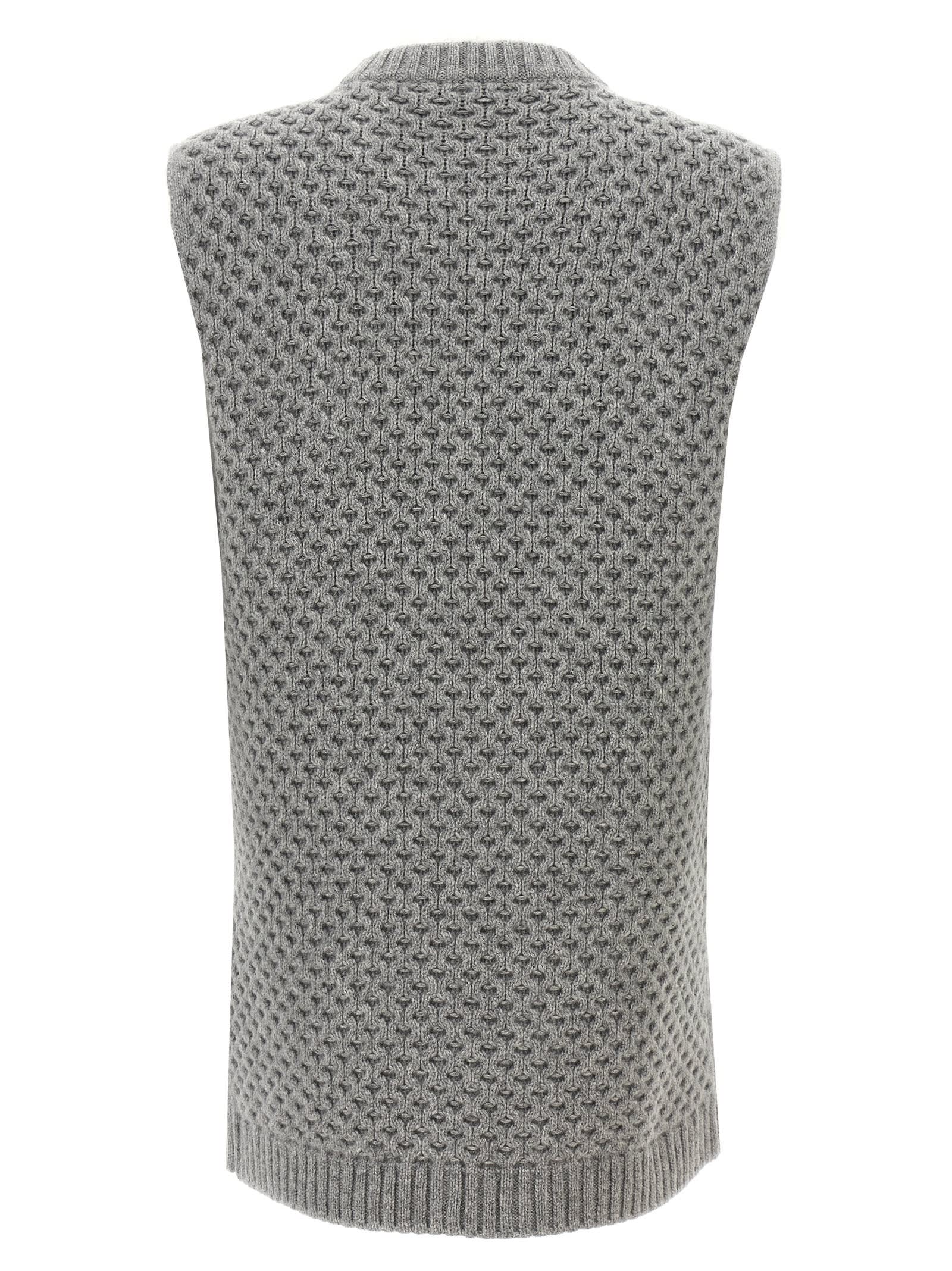 Shop Fabiana Filippi Cashmere Vest In Gray