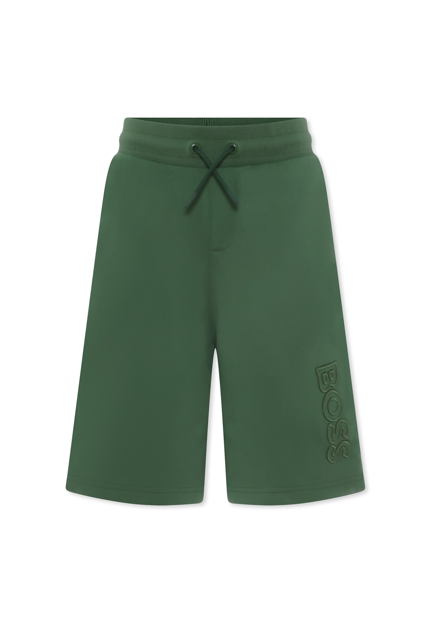 Hugo Boss Green Shorts For Boy With Logo In Green