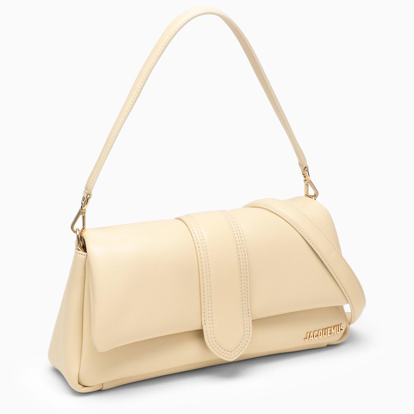 Shop Jacquemus Le Bambimou Ivory Leather Bag In 120 Ivory