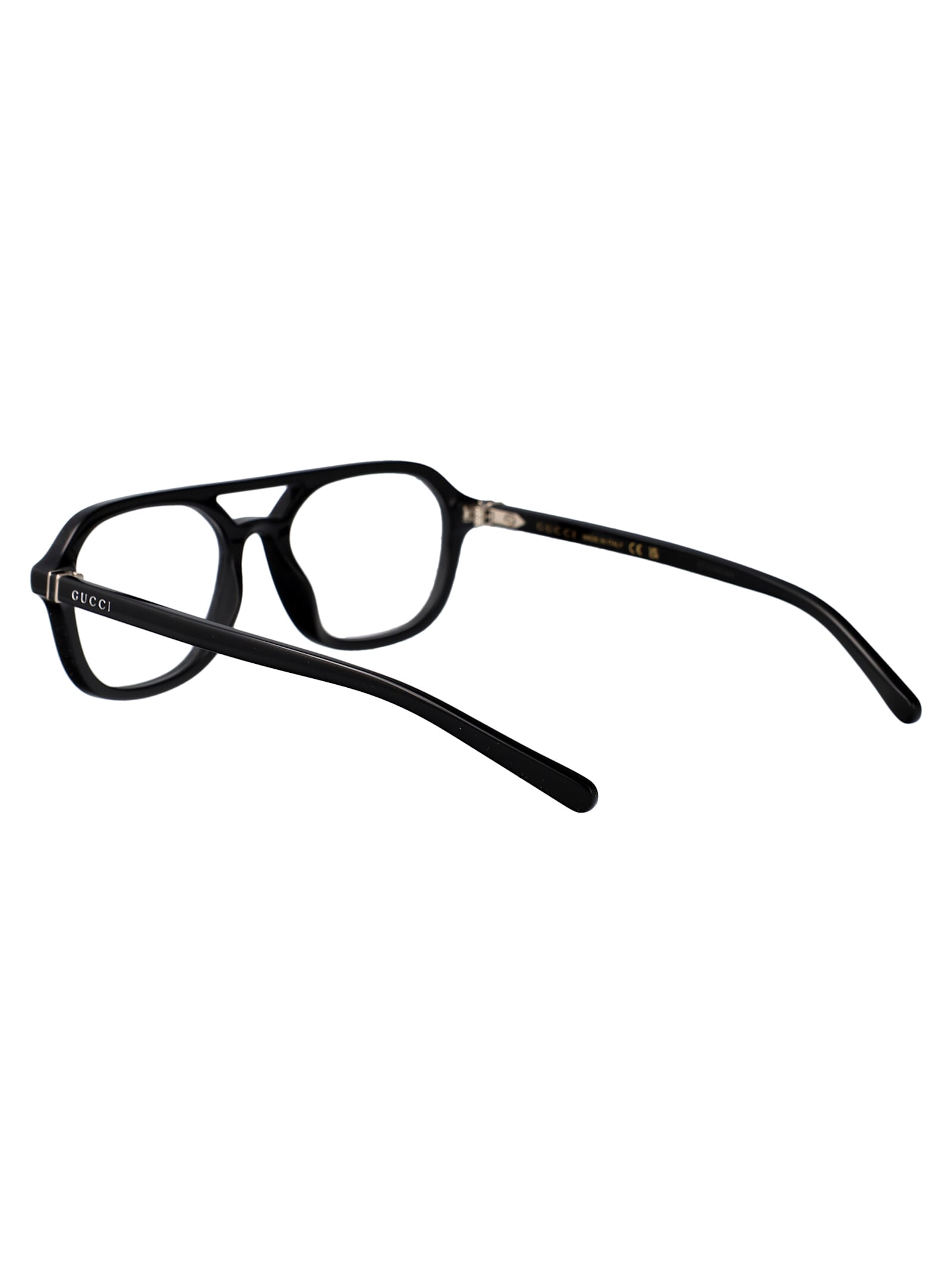 Shop Gucci Gg1673o Glasses In Black-black-transparent