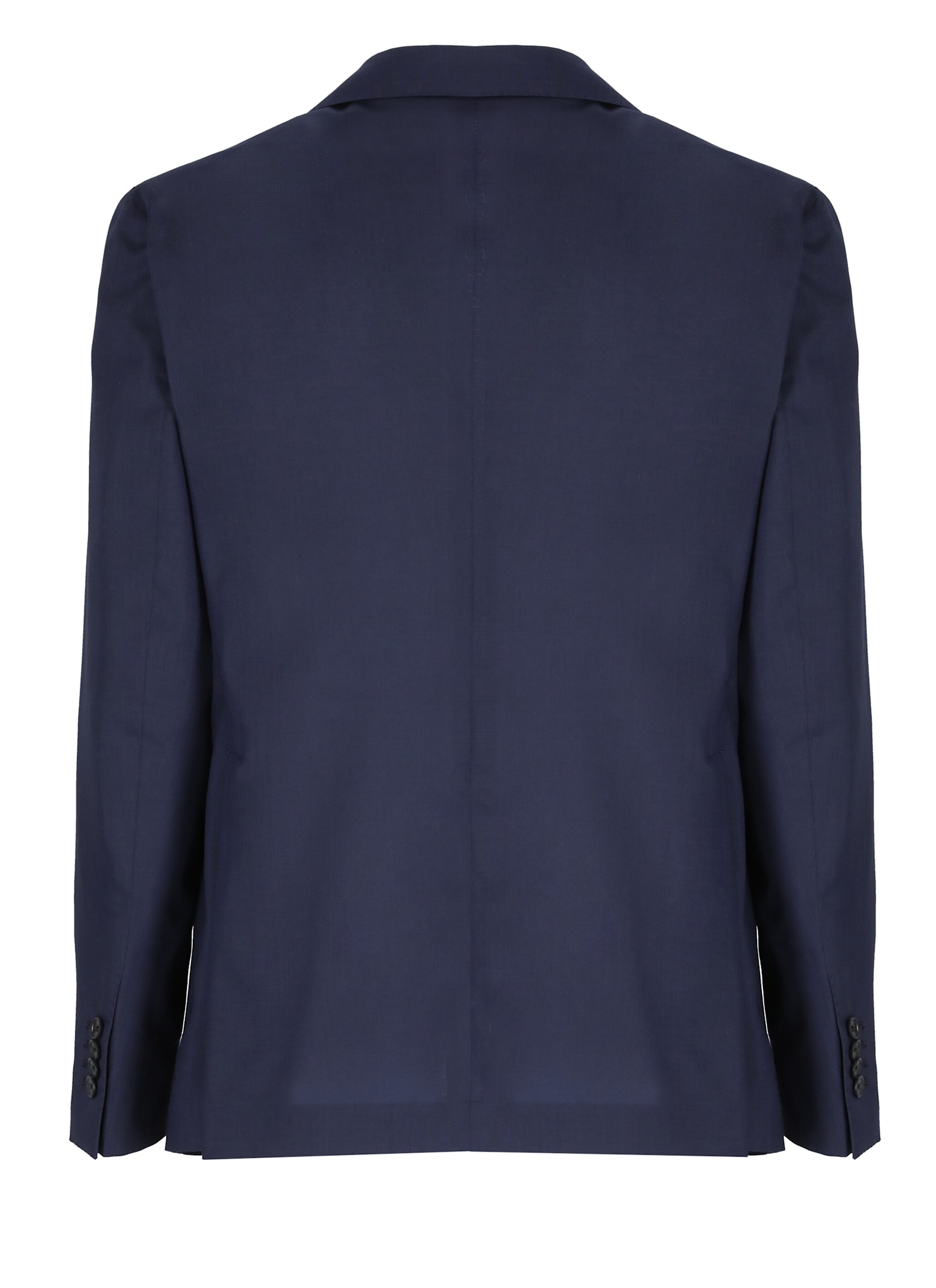 Tagliatore Montecarlo Blue Single-breasted Jacket With Notched Revers In Silk Man In Multi