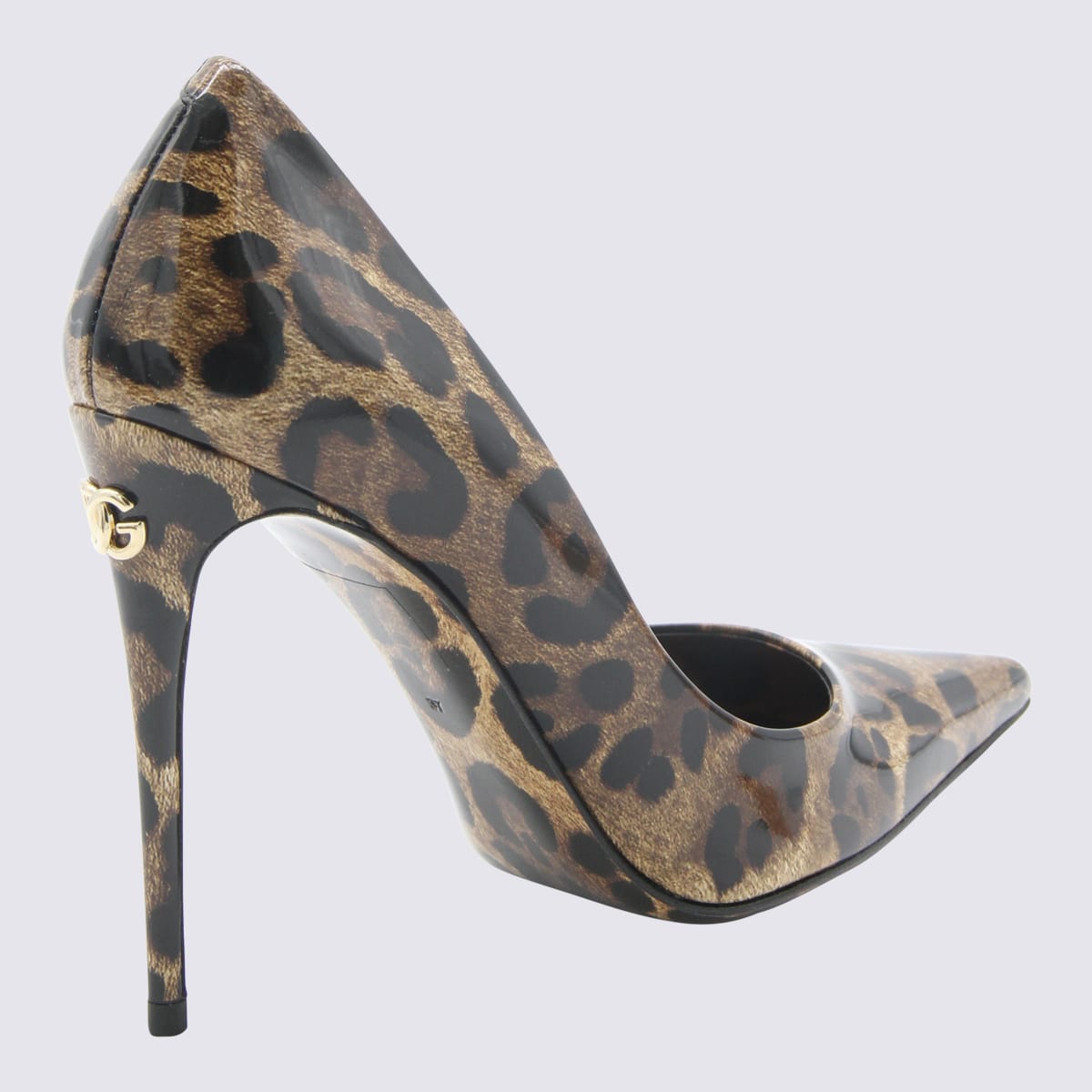 Shop Dolce & Gabbana Leo Print Leather Lollo Pumps