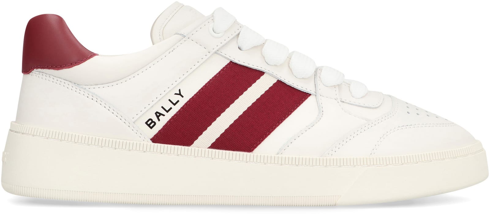 Shop Bally Rebby Leather Low-top Sneakers In White