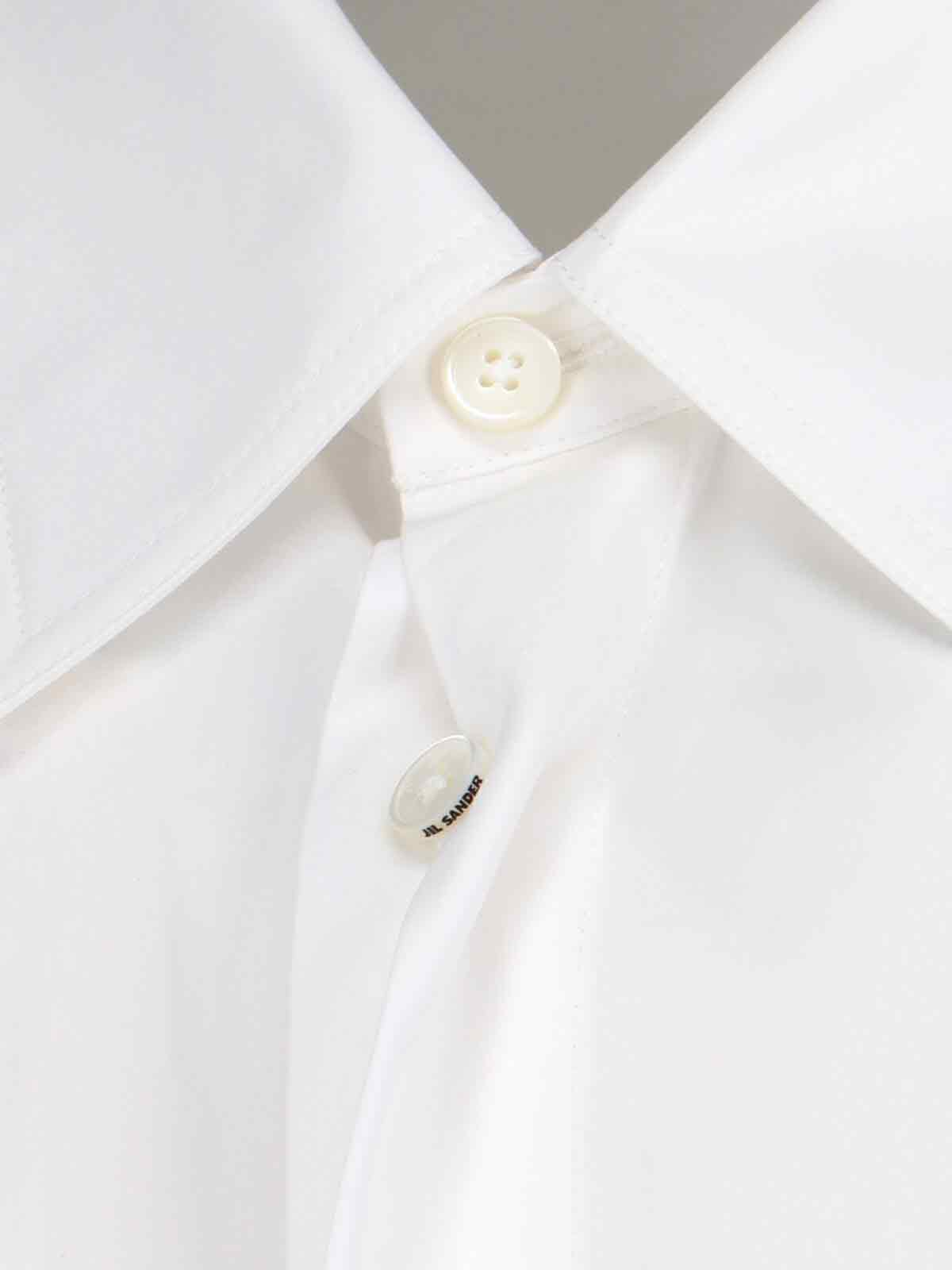 Jil Sander Cotton Zip-up Overshirt In White