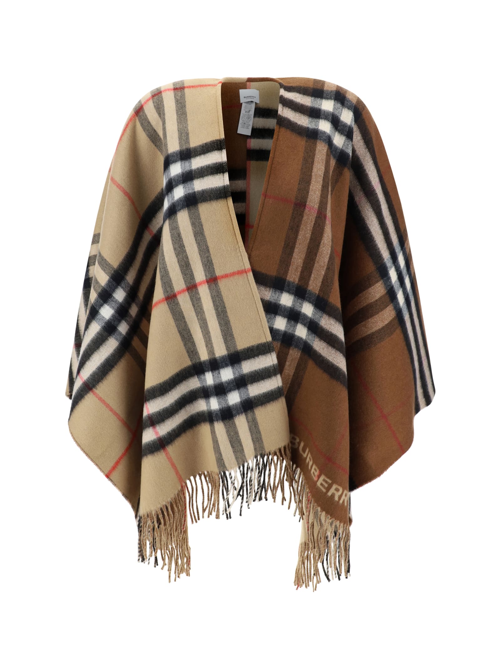 Shop Burberry Cape In Brown