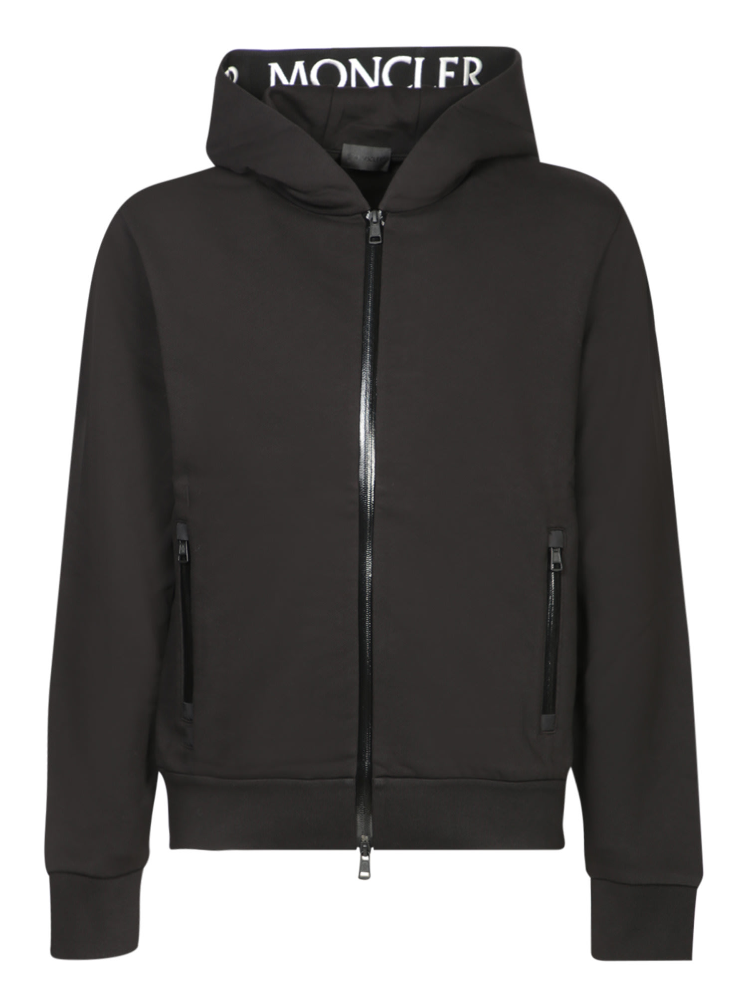 Shop Moncler Black Cardigan Jacket