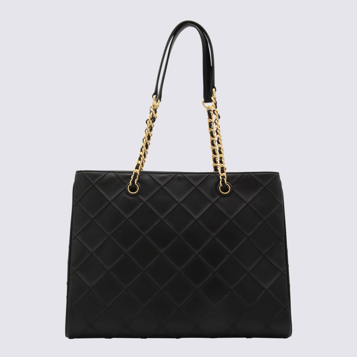 Shop Tory Burch Black Leather Tote Bag