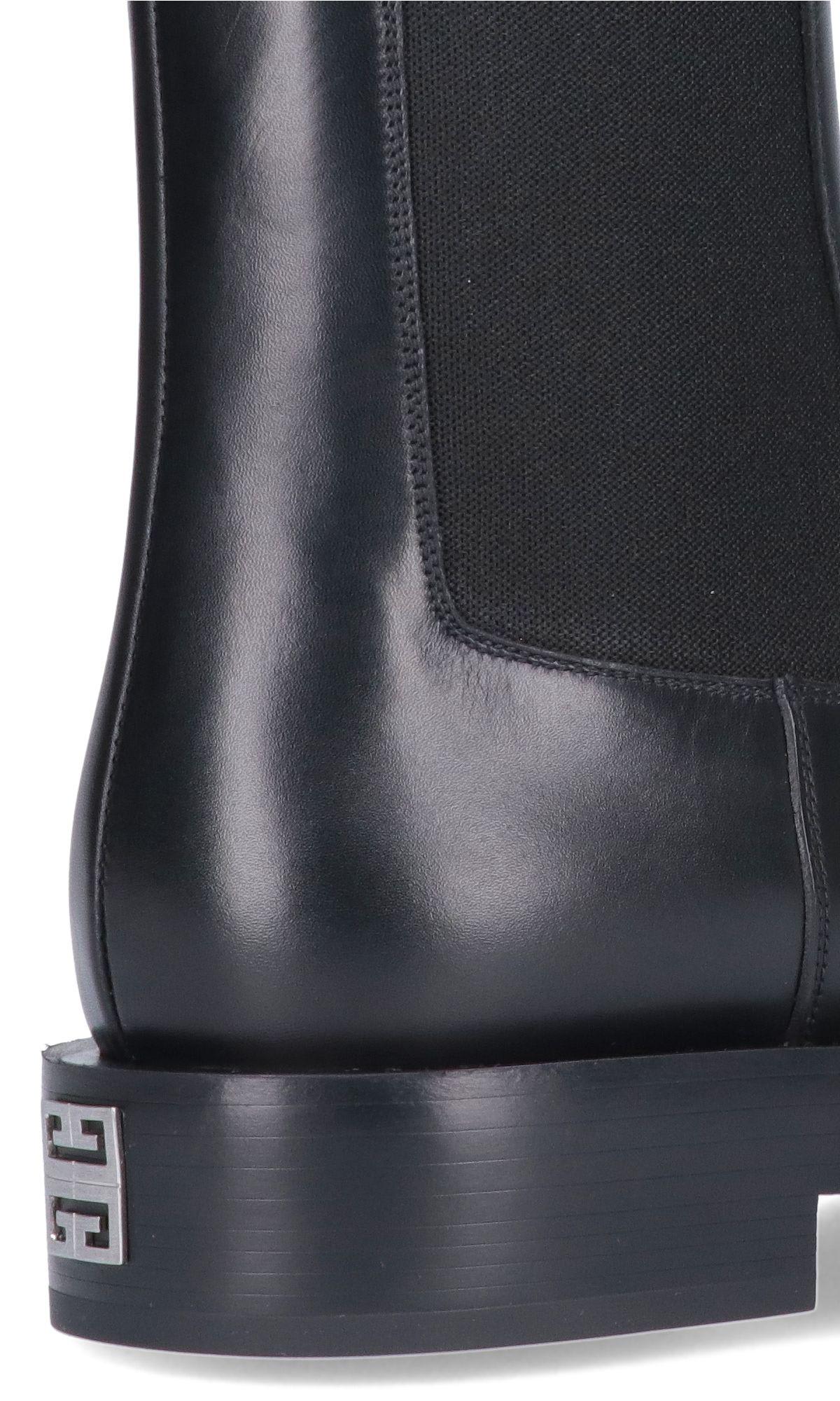 Shop Givenchy Squared Chelsea Boots In Black