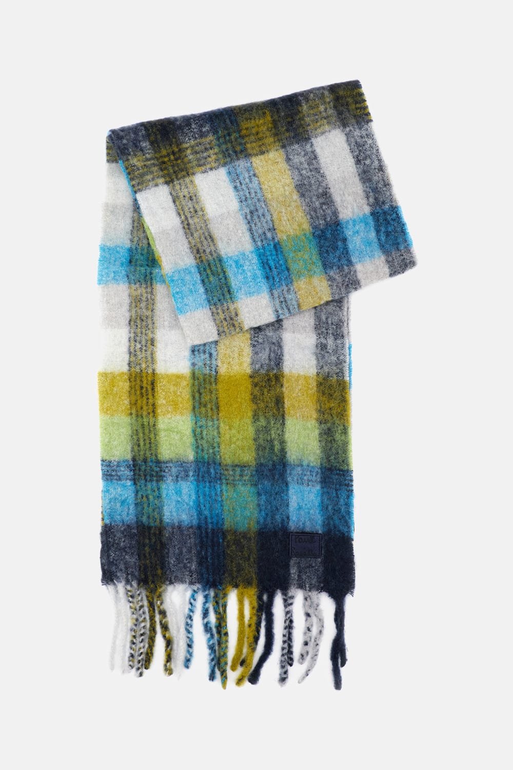 Paul Smith Multicolour Merino Wool Check Blanket Green In Multi