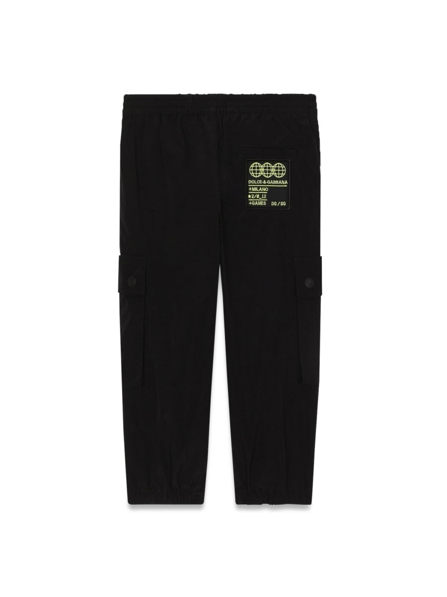 Dolce & Gabbana Cargo Pants With Belt In Black