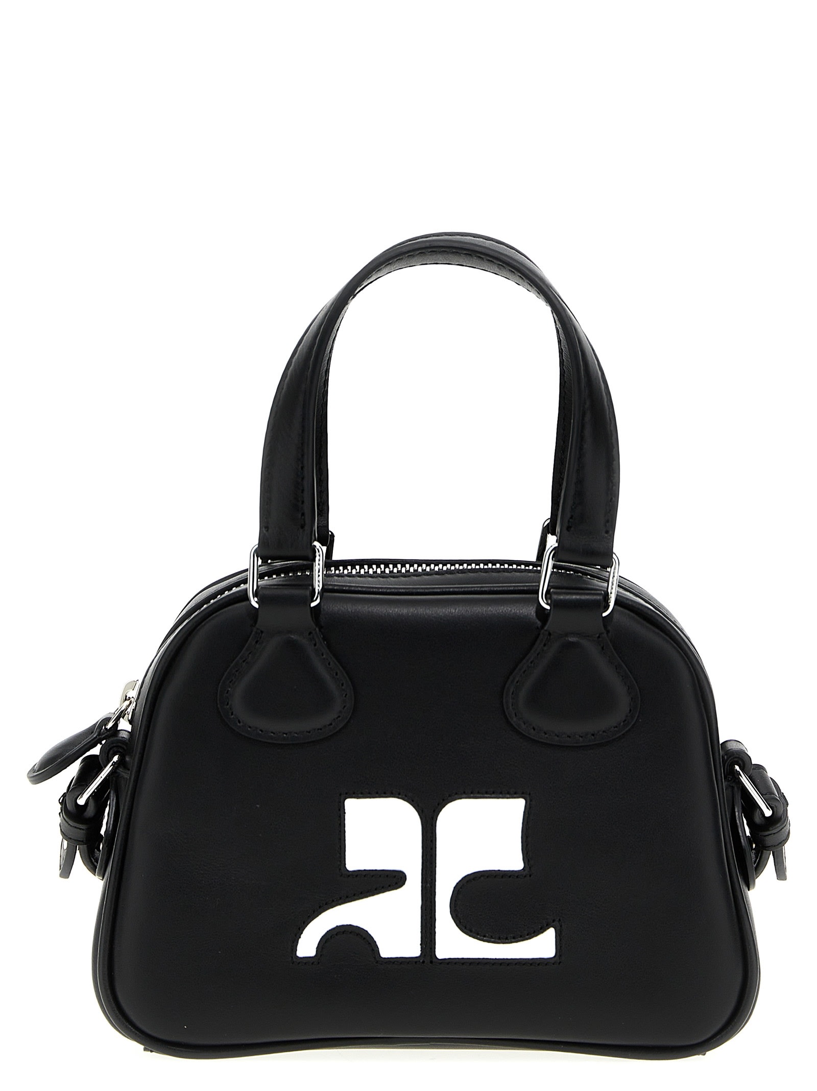 Courrèges mini Leather Bowling Bag Handbag