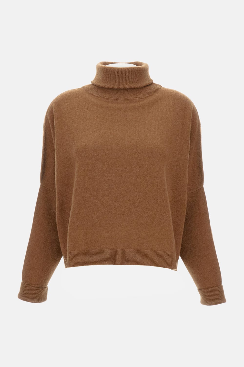 Dušan Cropped High Neck Sweater In Brown