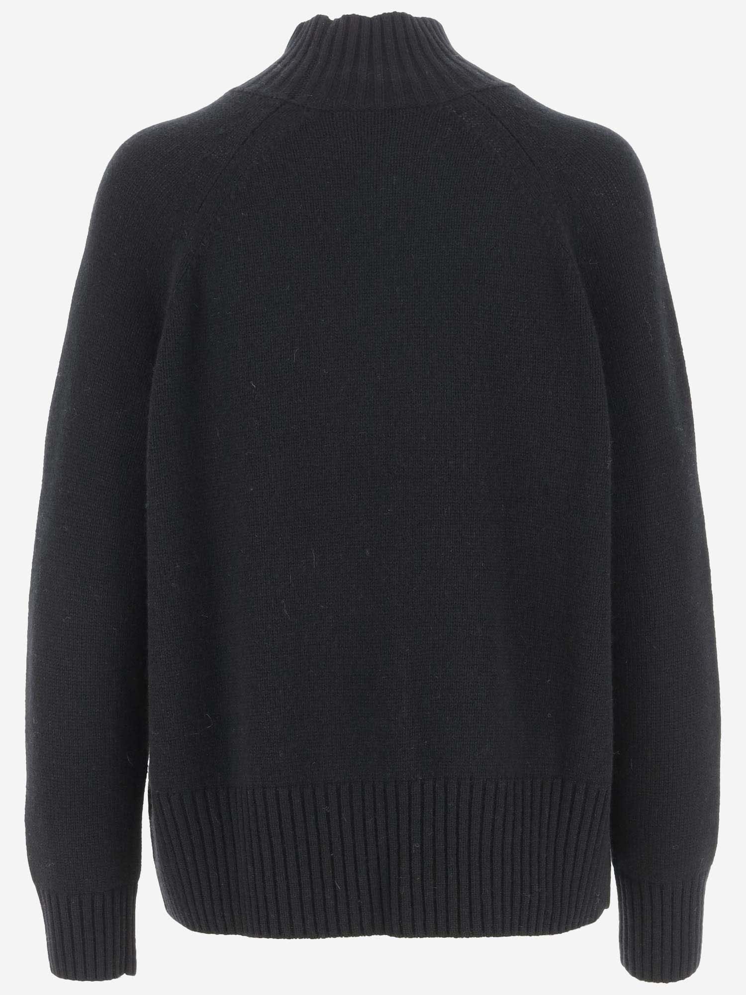 Shop Allude Wool And Cashmere Sweater In Black