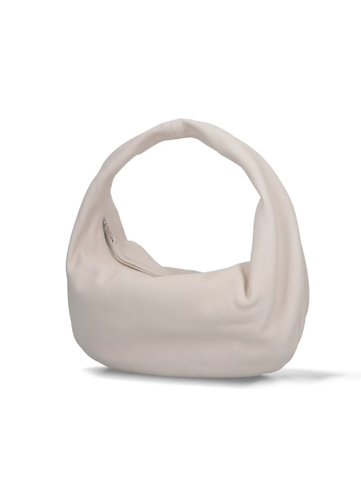Khaite Womens Olivia Hobo Medium Leather Shoulder Bag Dark Ivory In Cream