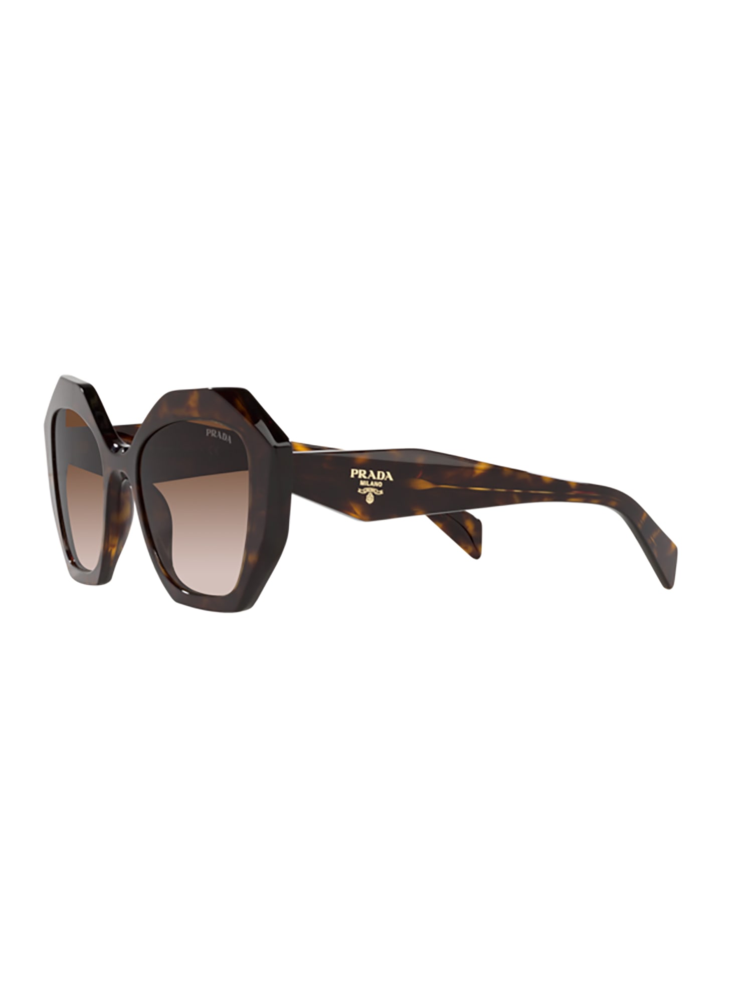 Prada Womens Pr 19zs Tortoiseshell-pattern Acetate Sunglasses Brown